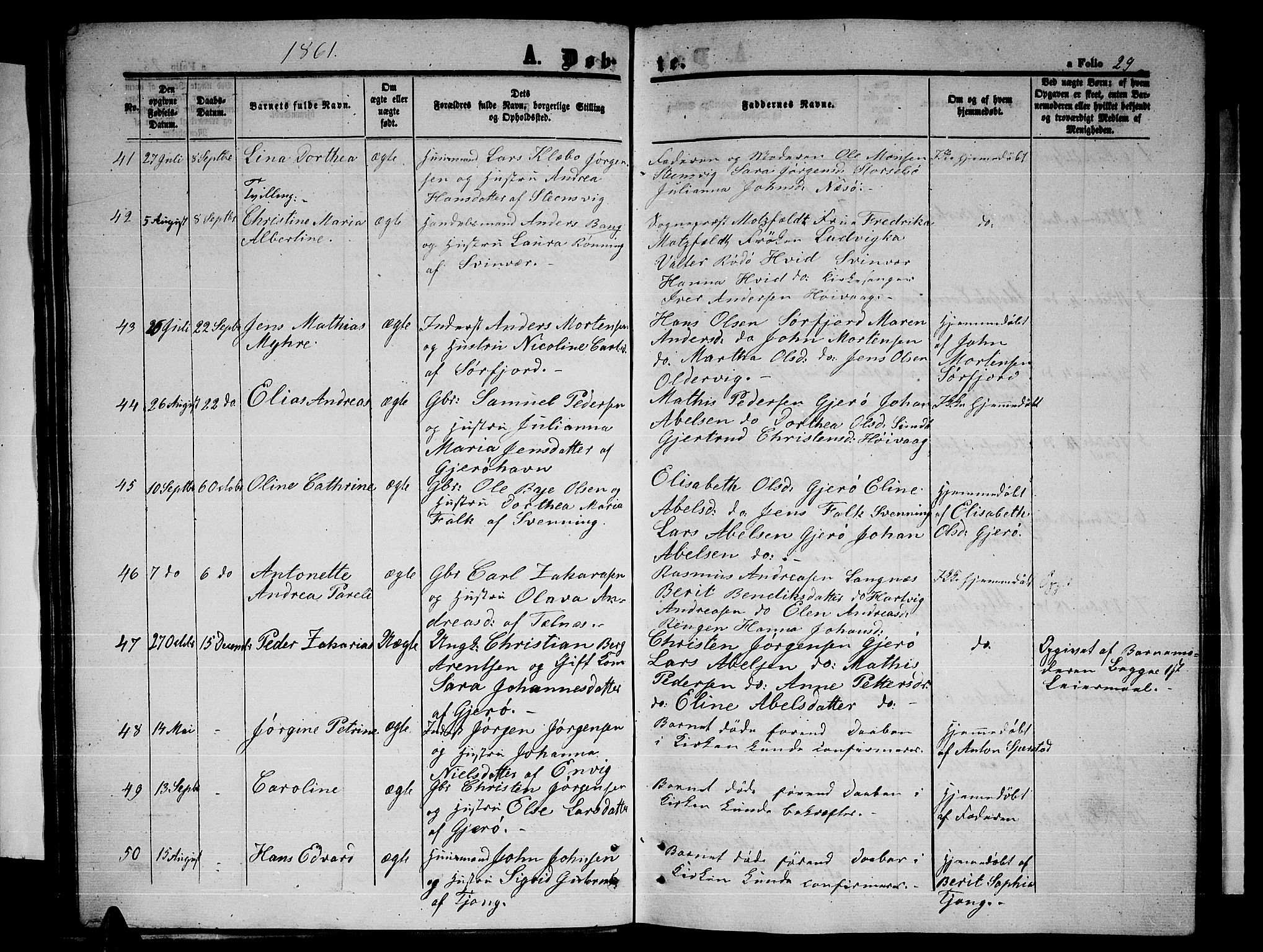 Ministerialprotokoller, klokkerbøker og fødselsregistre - Nordland, AV/SAT-A-1459/841/L0619: Parish register (copy) no. 841C03, 1856-1876, p. 29