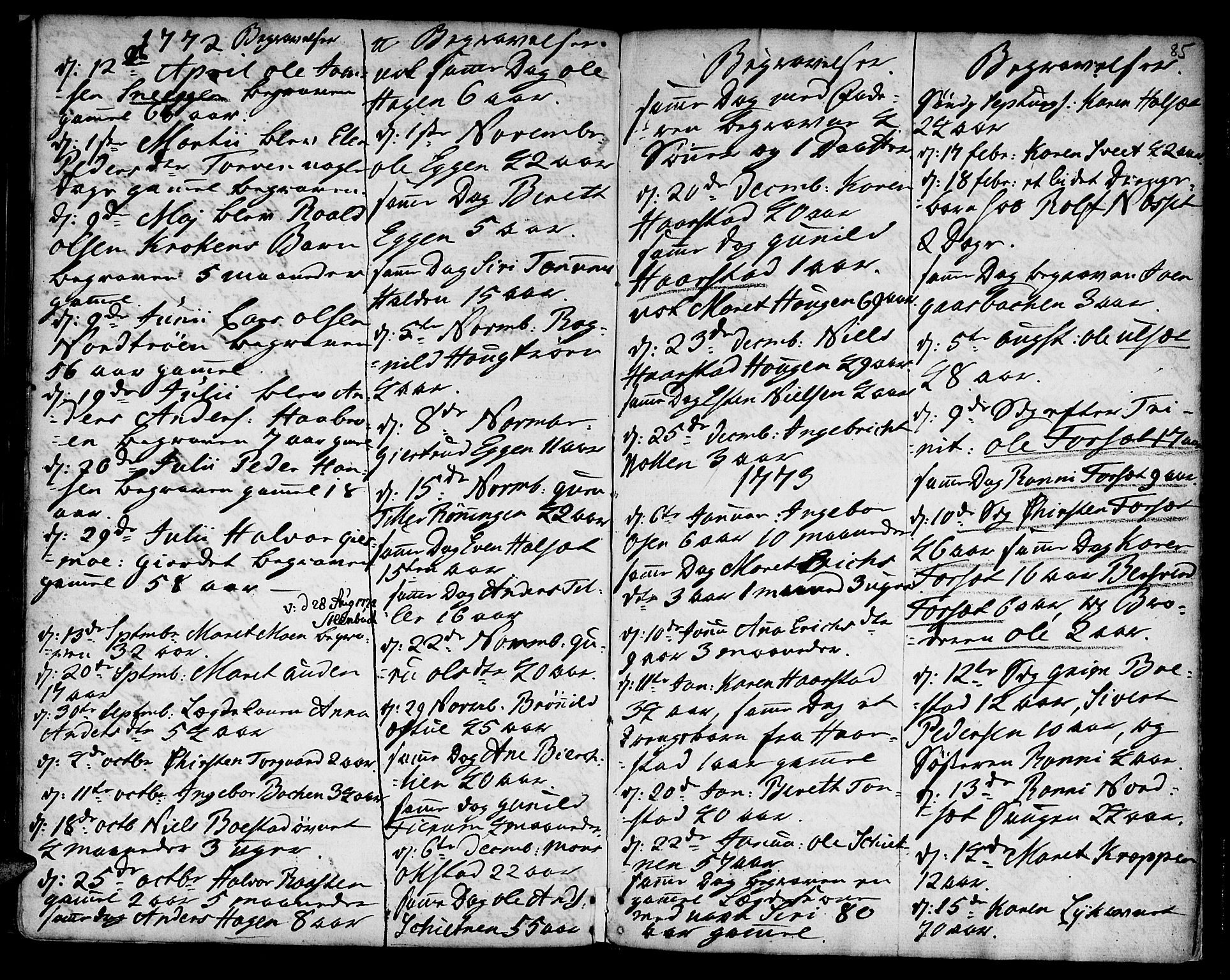 Ministerialprotokoller, klokkerbøker og fødselsregistre - Sør-Trøndelag, SAT/A-1456/618/L0437: Parish register (official) no. 618A02, 1749-1782, p. 85
