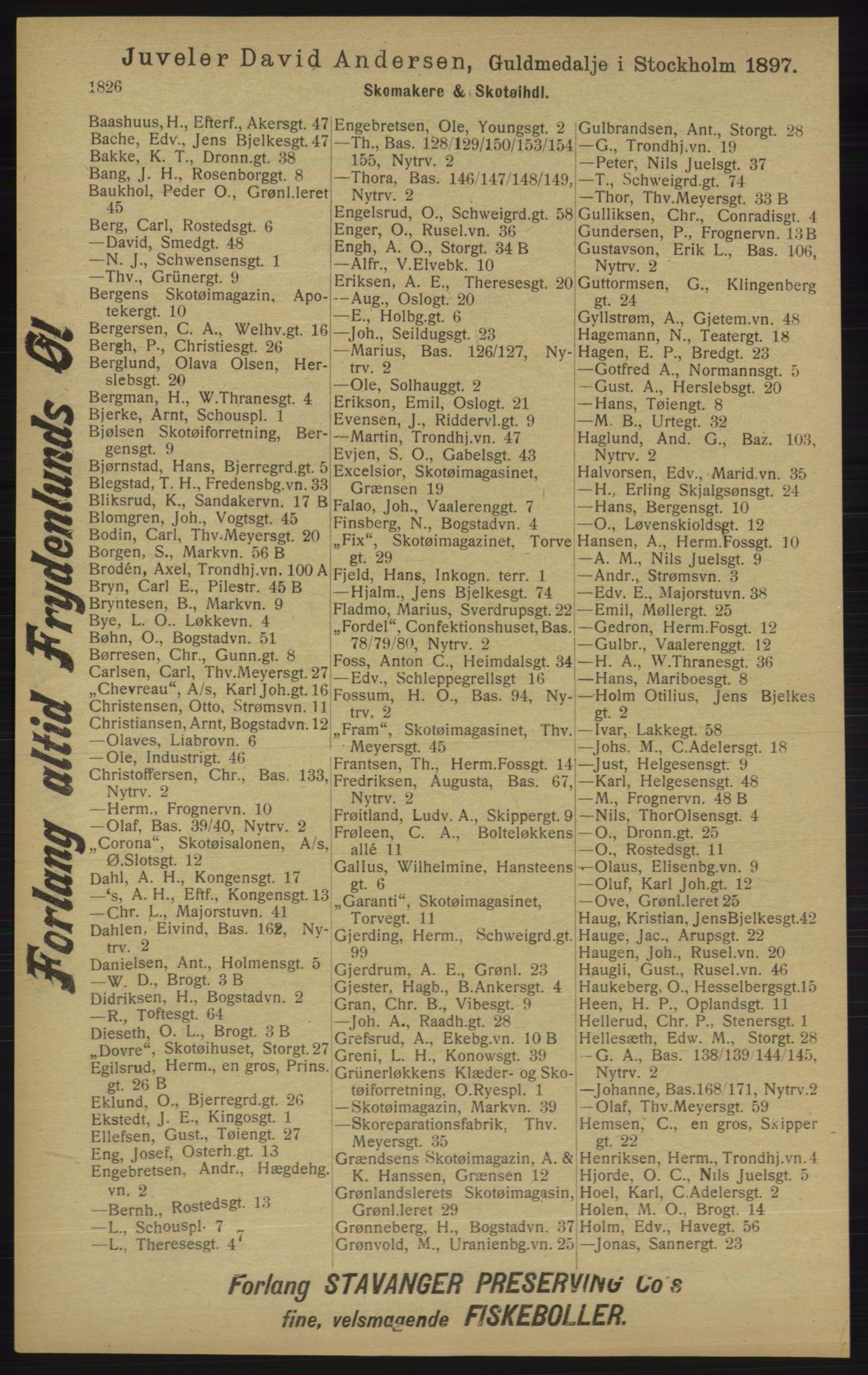 Kristiania/Oslo adressebok, PUBL/-, 1913, p. 1782