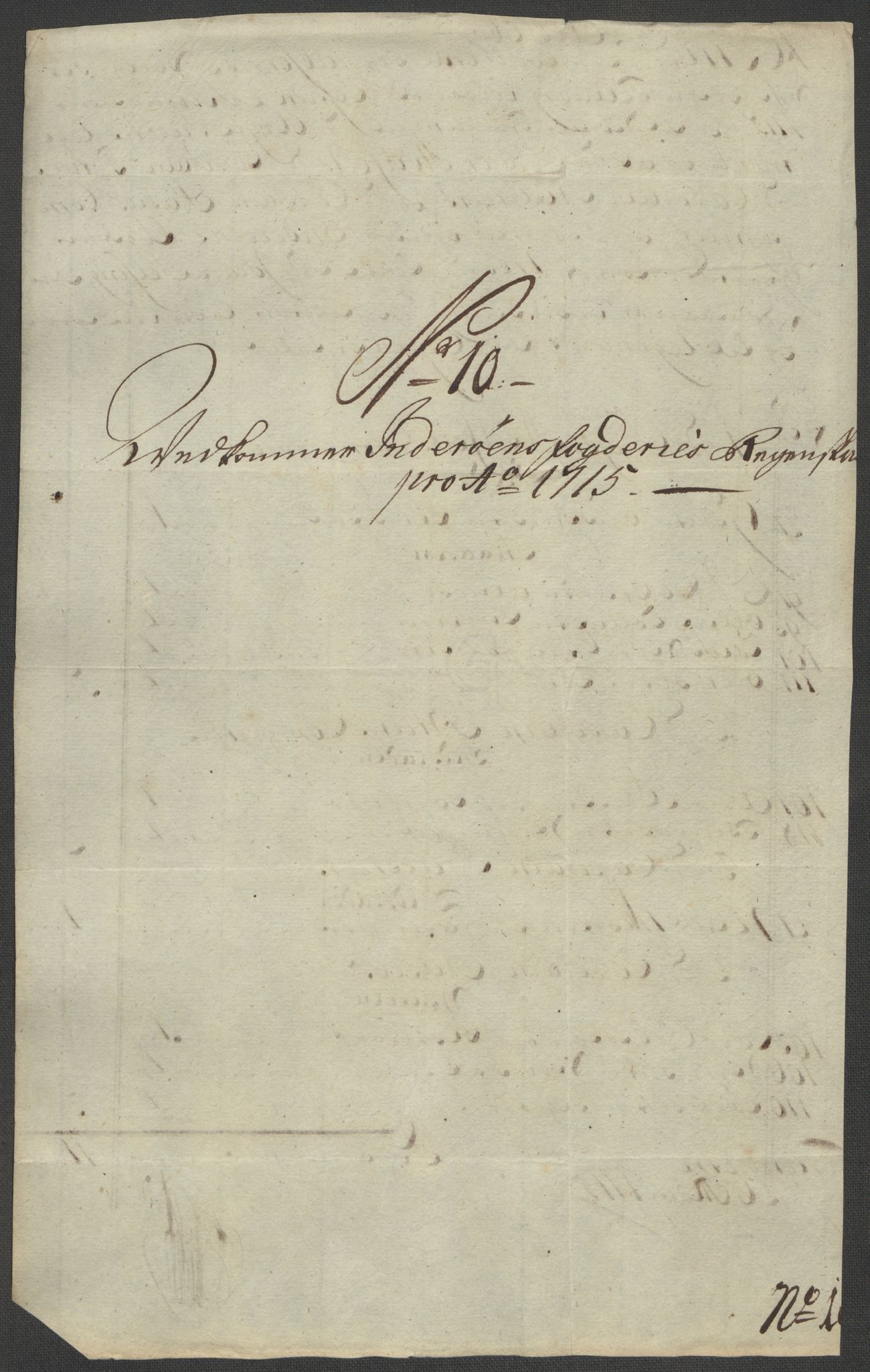 Rentekammeret inntil 1814, Reviderte regnskaper, Fogderegnskap, AV/RA-EA-4092/R63/L4323: Fogderegnskap Inderøy, 1715, p. 189