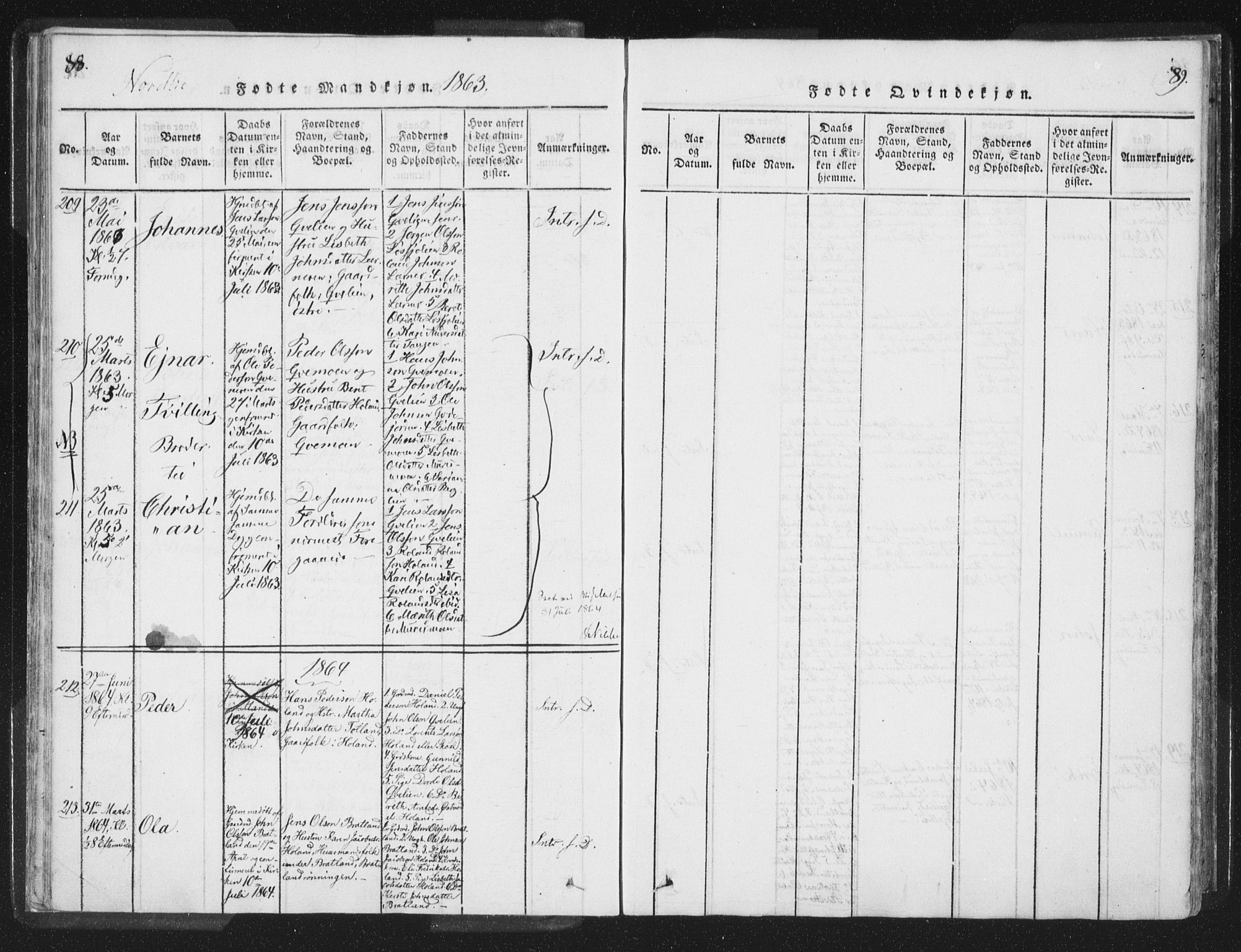 Ministerialprotokoller, klokkerbøker og fødselsregistre - Nord-Trøndelag, SAT/A-1458/755/L0491: Parish register (official) no. 755A01 /1, 1817-1864, p. 88-89