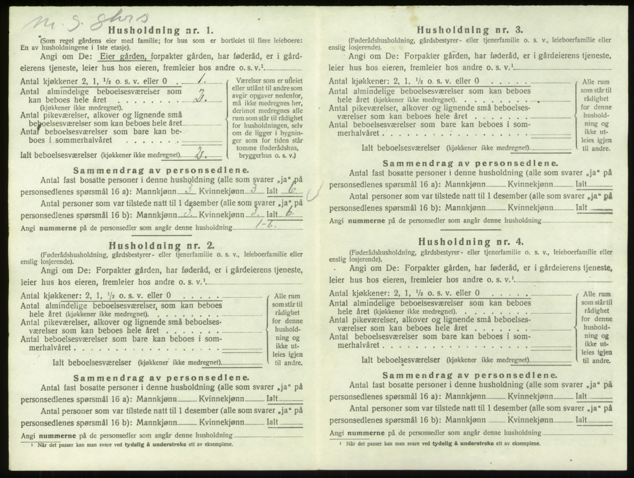 SAO, 1920 census for Skjeberg, 1920, p. 1423