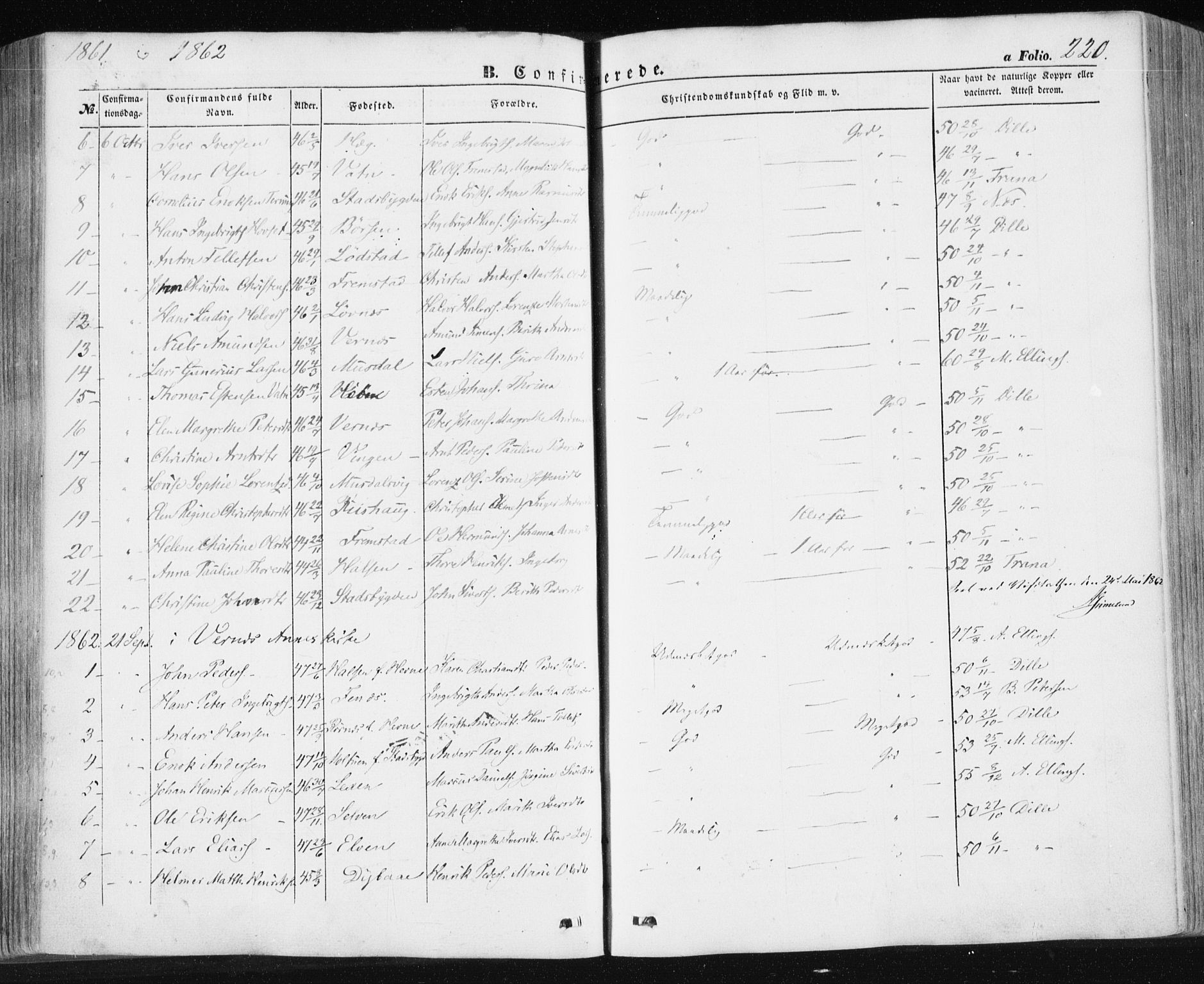 Ministerialprotokoller, klokkerbøker og fødselsregistre - Sør-Trøndelag, SAT/A-1456/659/L0737: Parish register (official) no. 659A07, 1857-1875, p. 220