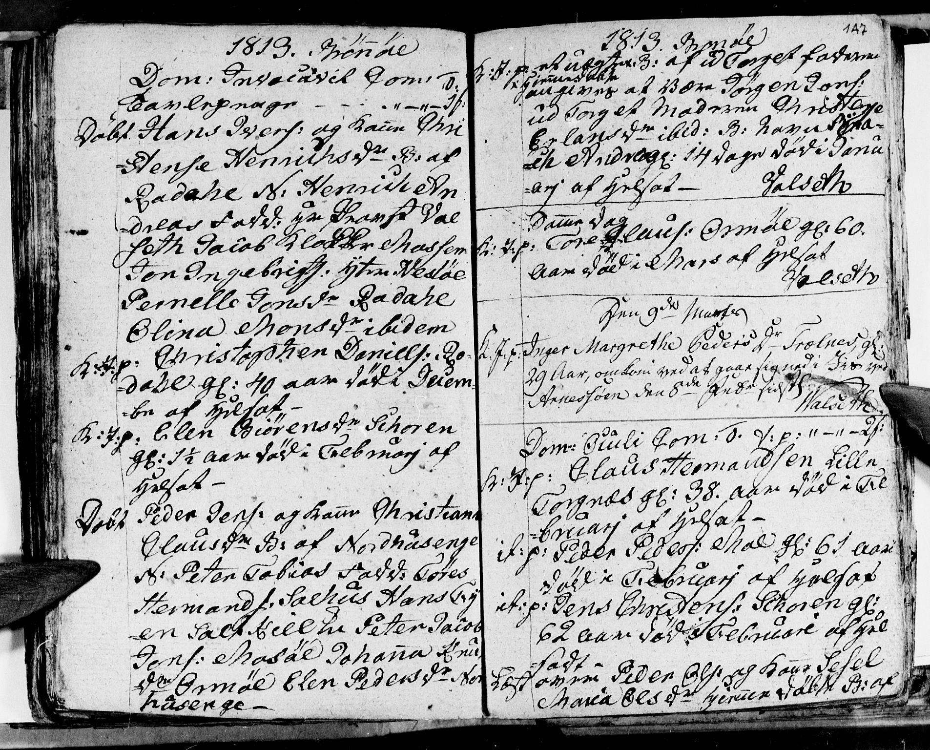 Ministerialprotokoller, klokkerbøker og fødselsregistre - Nordland, SAT/A-1459/813/L0209: Parish register (copy) no. 813C01, 1803-1821, p. 147