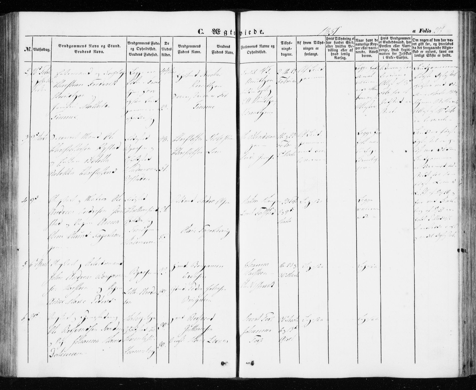 Ministerialprotokoller, klokkerbøker og fødselsregistre - Sør-Trøndelag, SAT/A-1456/606/L0291: Parish register (official) no. 606A06, 1848-1856, p. 217