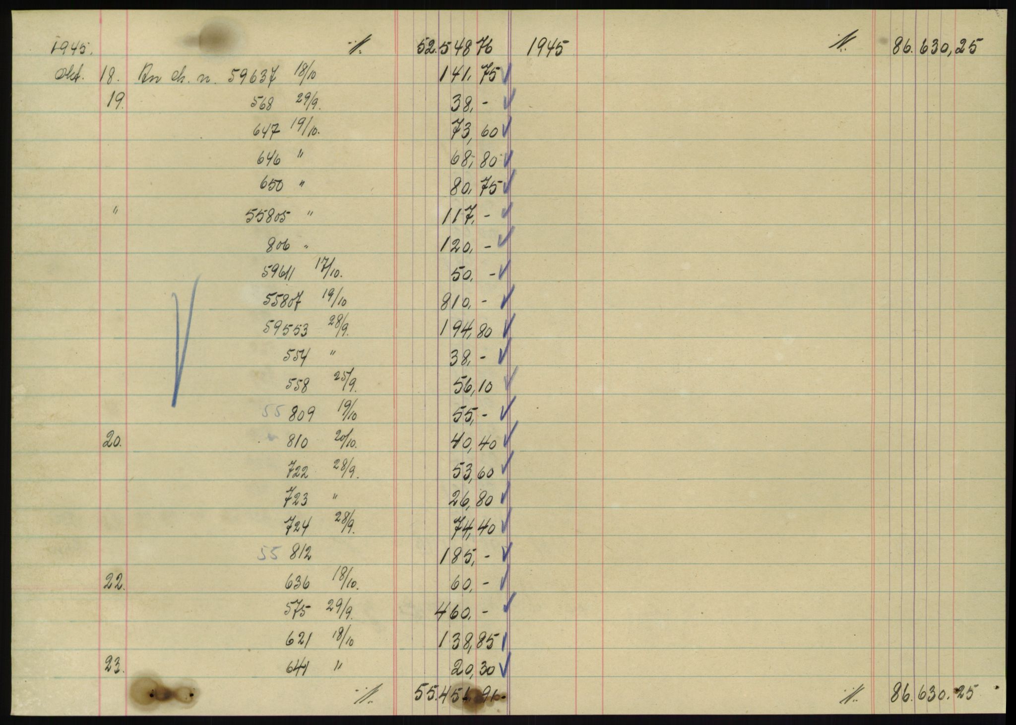 Forsvarsdepartementet, 10. kontor / Oppgjørskontoret, AV/RA-RAFA-1225/D/Db/L0180: Lista oppgjørskontor, 1942-1952, p. 2064