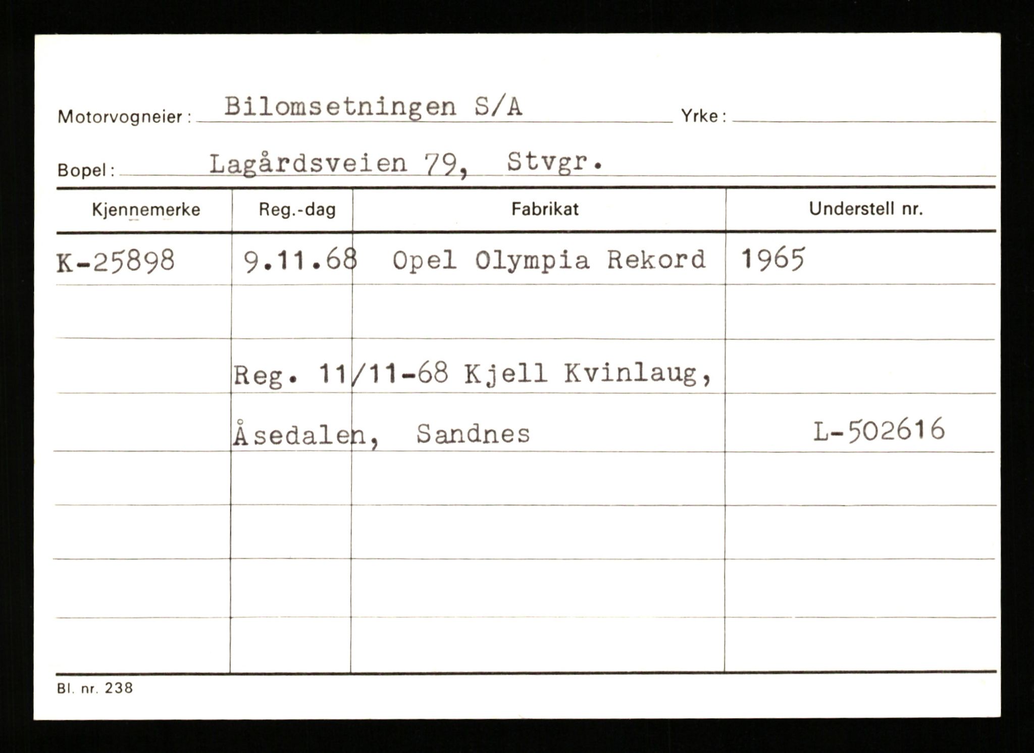 Stavanger trafikkstasjon, SAST/A-101942/0/G/L0005: Registreringsnummer: 23000 - 34245, 1930-1971, p. 987