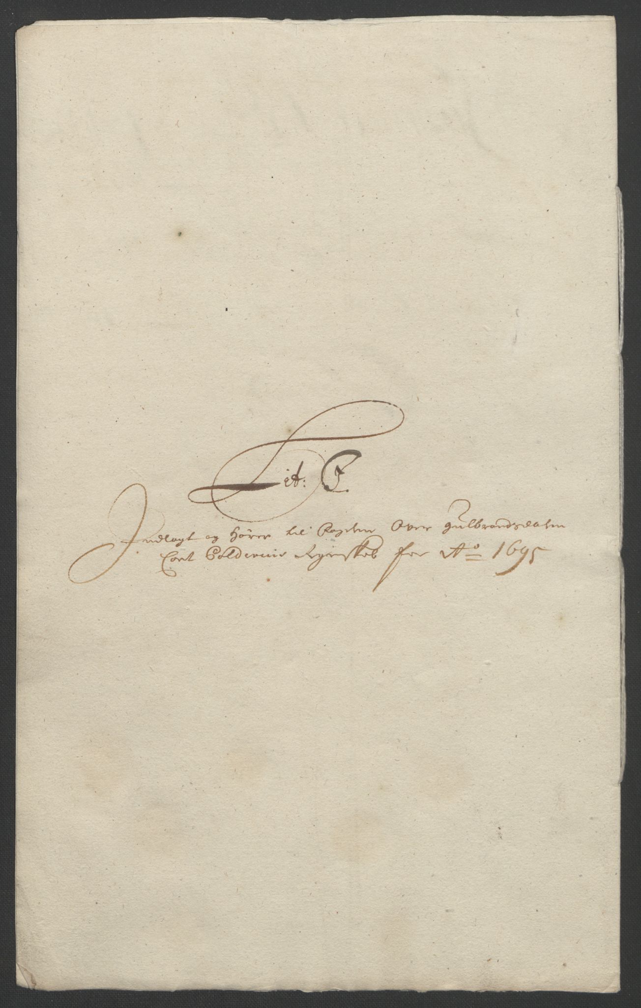 Rentekammeret inntil 1814, Reviderte regnskaper, Fogderegnskap, AV/RA-EA-4092/R17/L1169: Fogderegnskap Gudbrandsdal, 1695, p. 159