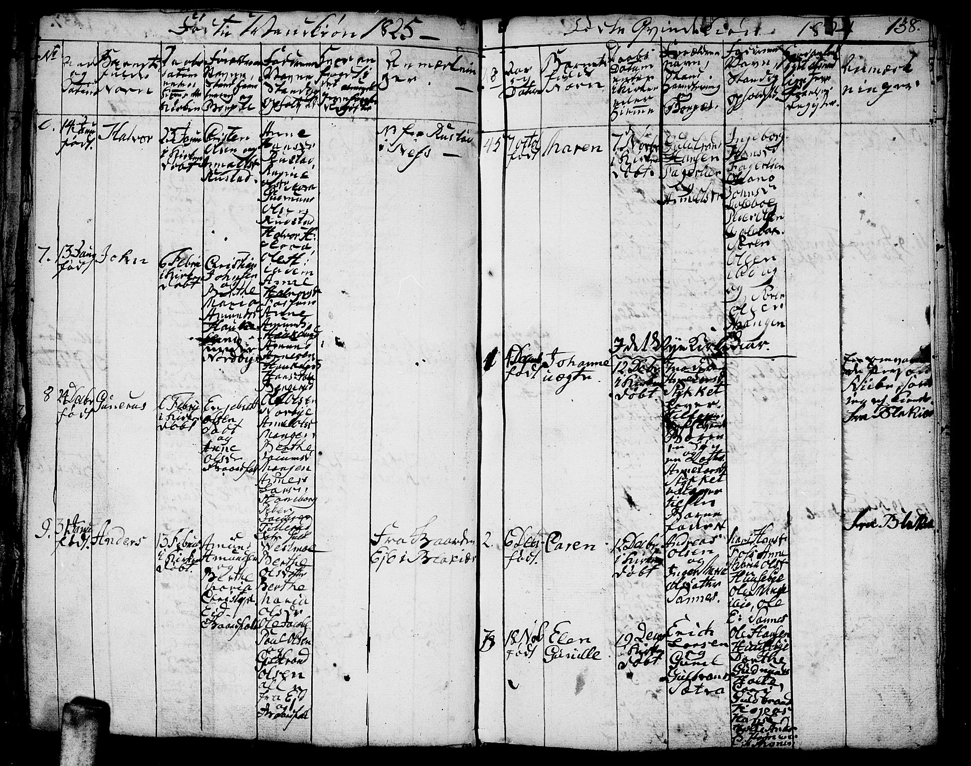 Aurskog prestekontor Kirkebøker, SAO/A-10304a/F/Fa/L0005: Parish register (official) no. I 5, 1814-1829, p. 138