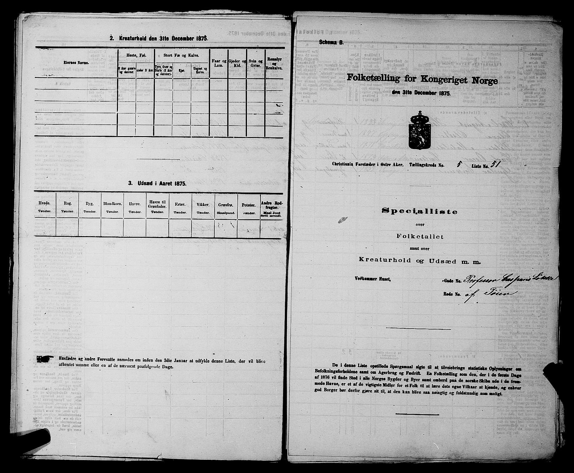 RA, 1875 census for 0218bP Østre Aker, 1875, p. 1543