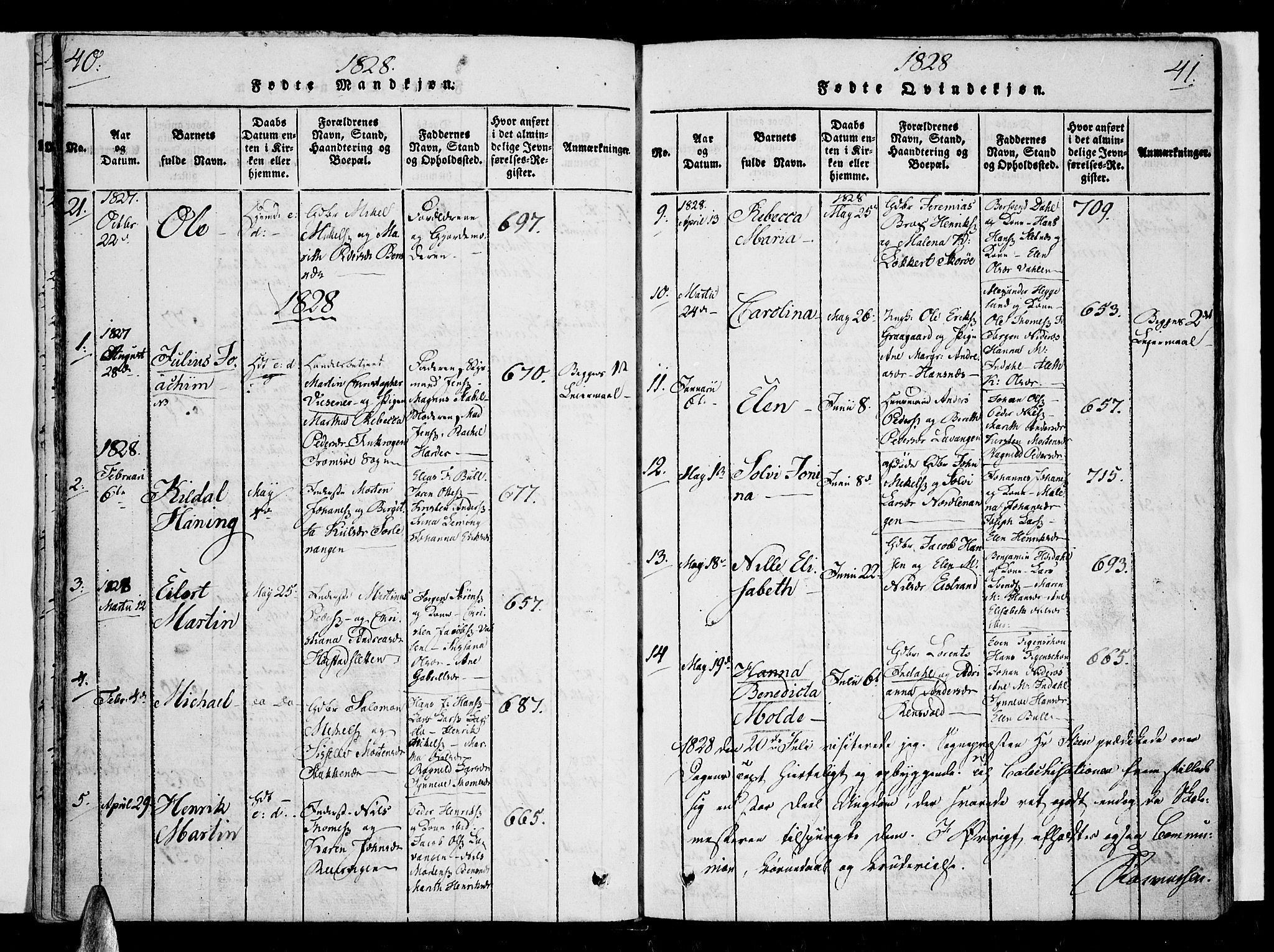 Karlsøy sokneprestembete, SATØ/S-1299/H/Ha/Haa/L0002kirke: Parish register (official) no. 2, 1823-1842, p. 40-41