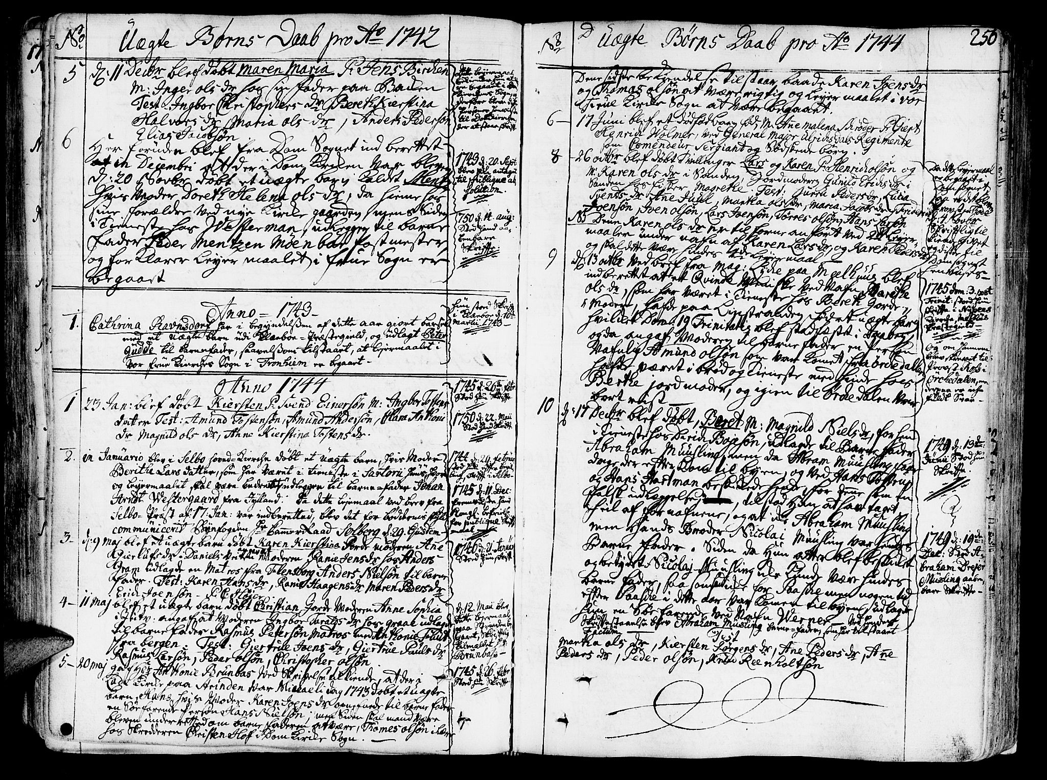 Ministerialprotokoller, klokkerbøker og fødselsregistre - Sør-Trøndelag, SAT/A-1456/602/L0103: Parish register (official) no. 602A01, 1732-1774, p. 256