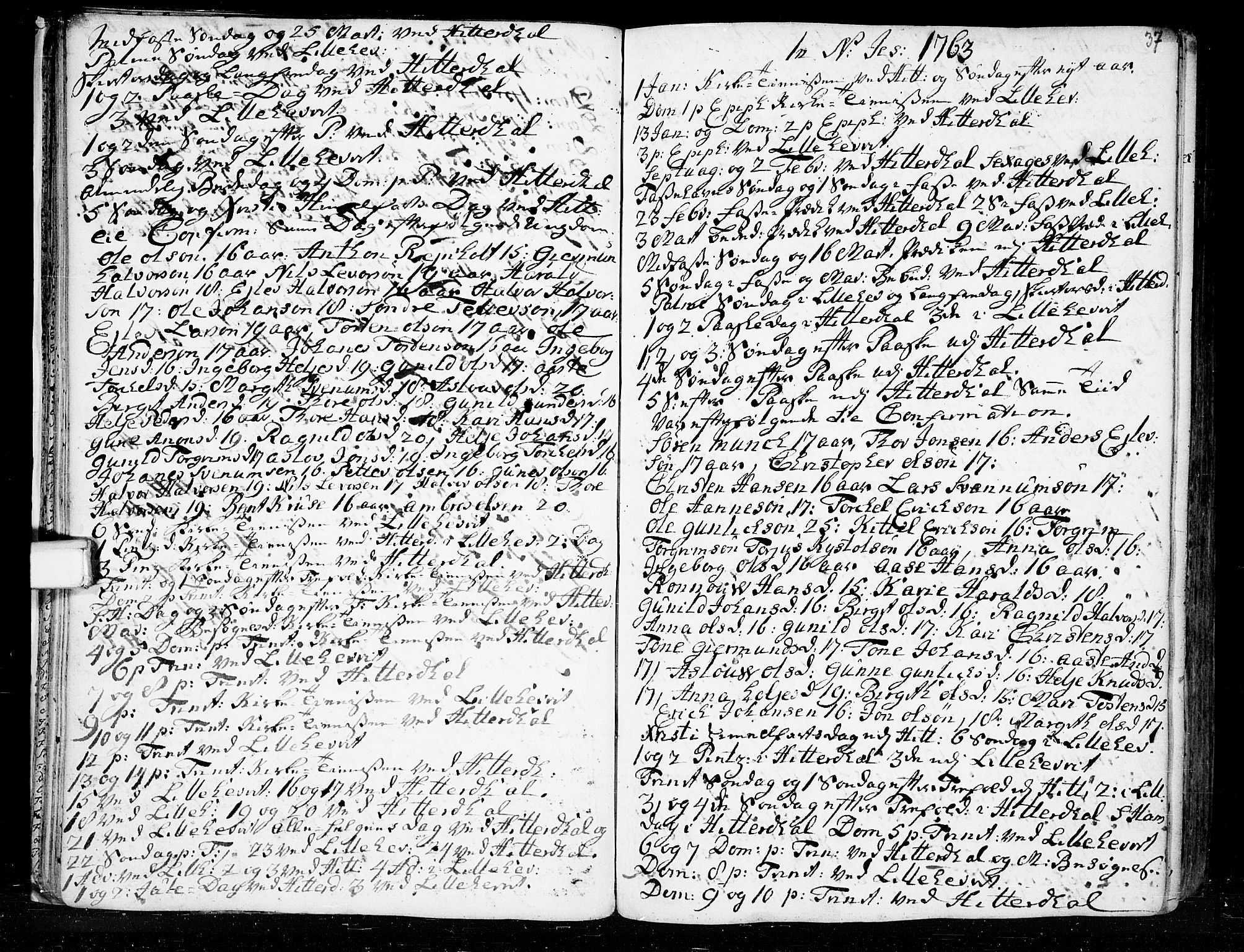 Heddal kirkebøker, SAKO/A-268/F/Fa/L0003: Parish register (official) no. I 3, 1723-1783, p. 37