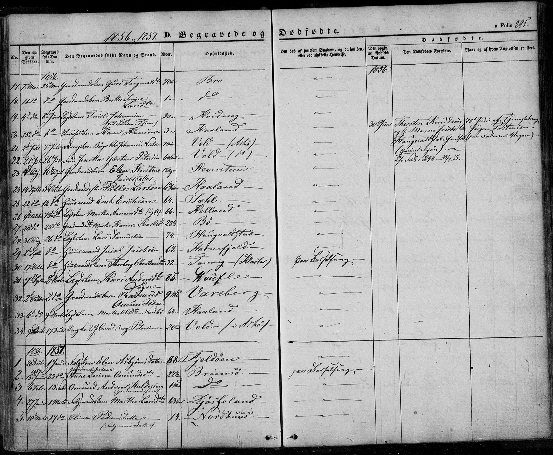 Rennesøy sokneprestkontor, SAST/A -101827/H/Ha/Haa/L0005: Parish register (official) no. A 5, 1838-1859, p. 295