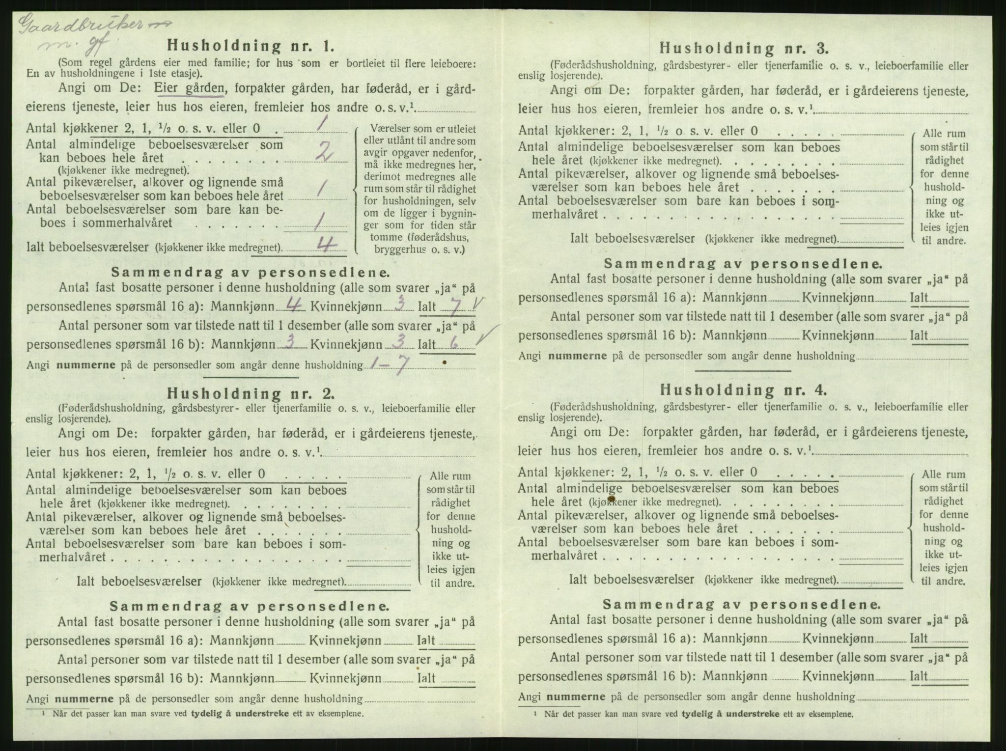 SAT, 1920 census for Velfjord, 1920, p. 522