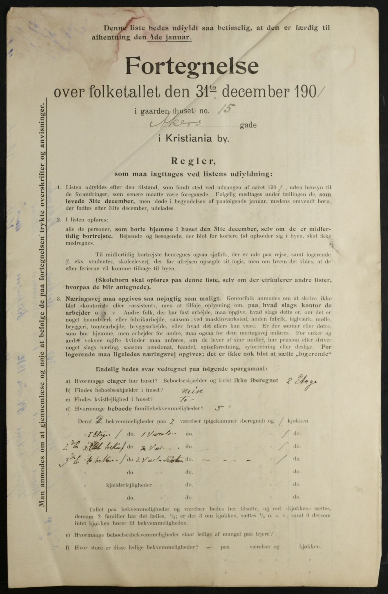 OBA, Municipal Census 1901 for Kristiania, 1901, p. 59