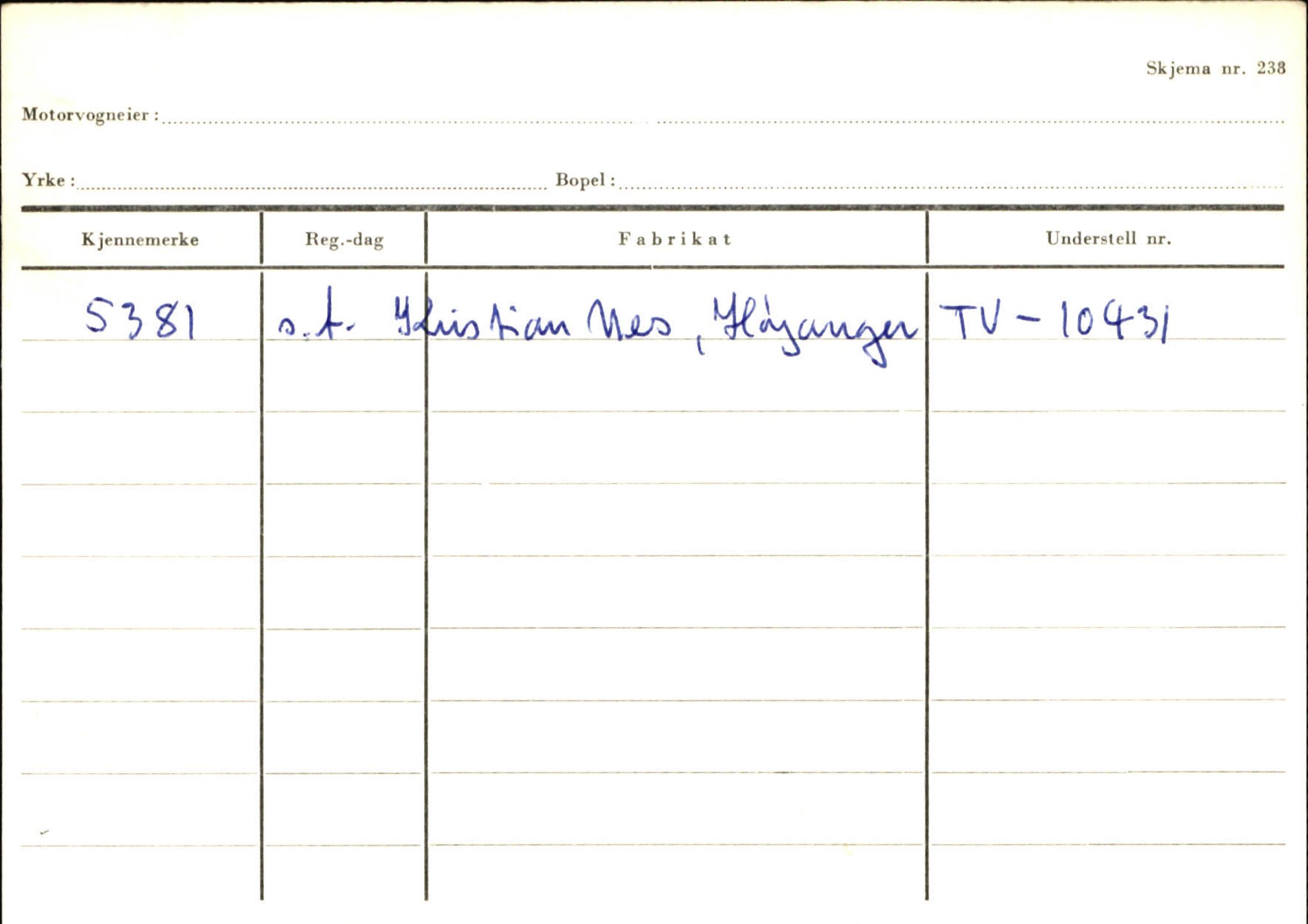 Statens vegvesen, Sogn og Fjordane vegkontor, SAB/A-5301/4/F/L0130: Eigarregister Eid T-Å. Høyanger A-O, 1945-1975, p. 1969