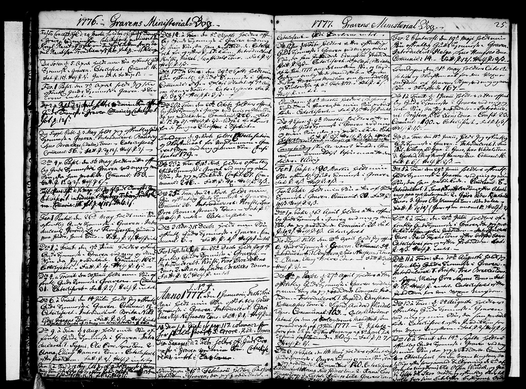Ulvik sokneprestembete, SAB/A-78801/H/Haa: Parish register (official) no. A 10, 1745-1792, p. 25