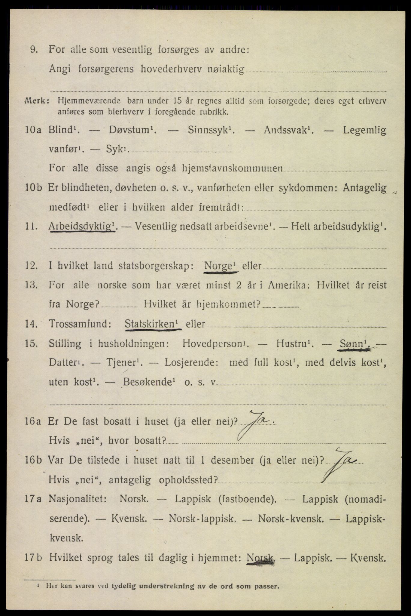 SAT, 1920 census for Lødingen, 1920, p. 5988