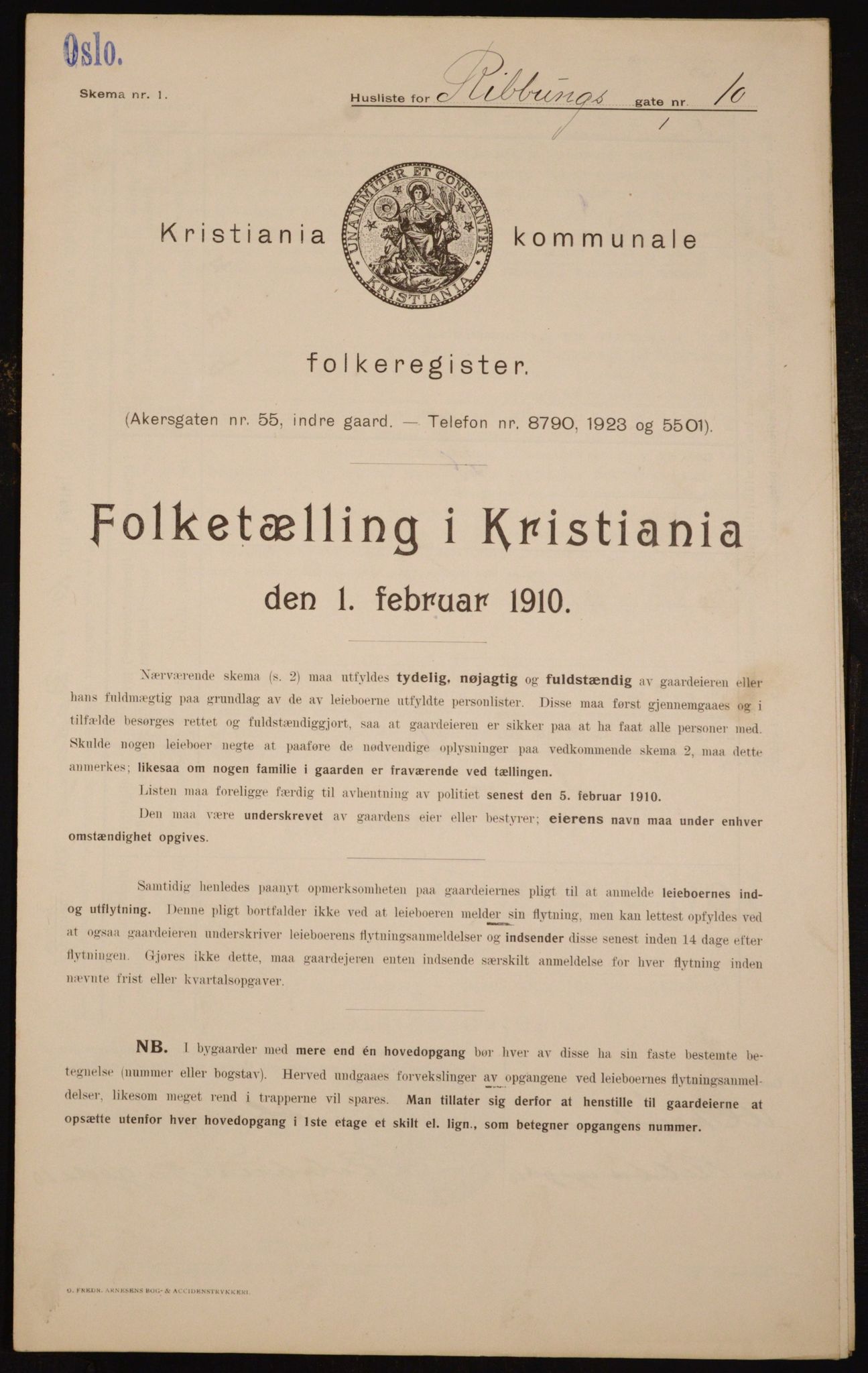 OBA, Municipal Census 1910 for Kristiania, 1910, p. 79329