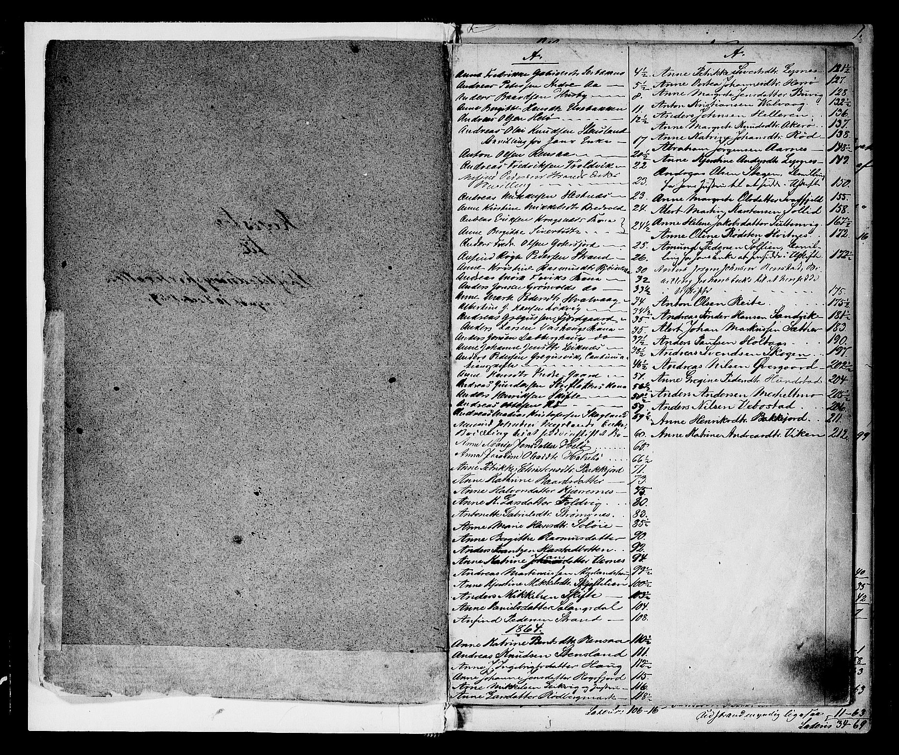 Senja sorenskriveri 1855-, AV/SATØ-S-0048/1/G/Gd/L0754: Skifteutlodningsprotokoll med register, 1859-1867