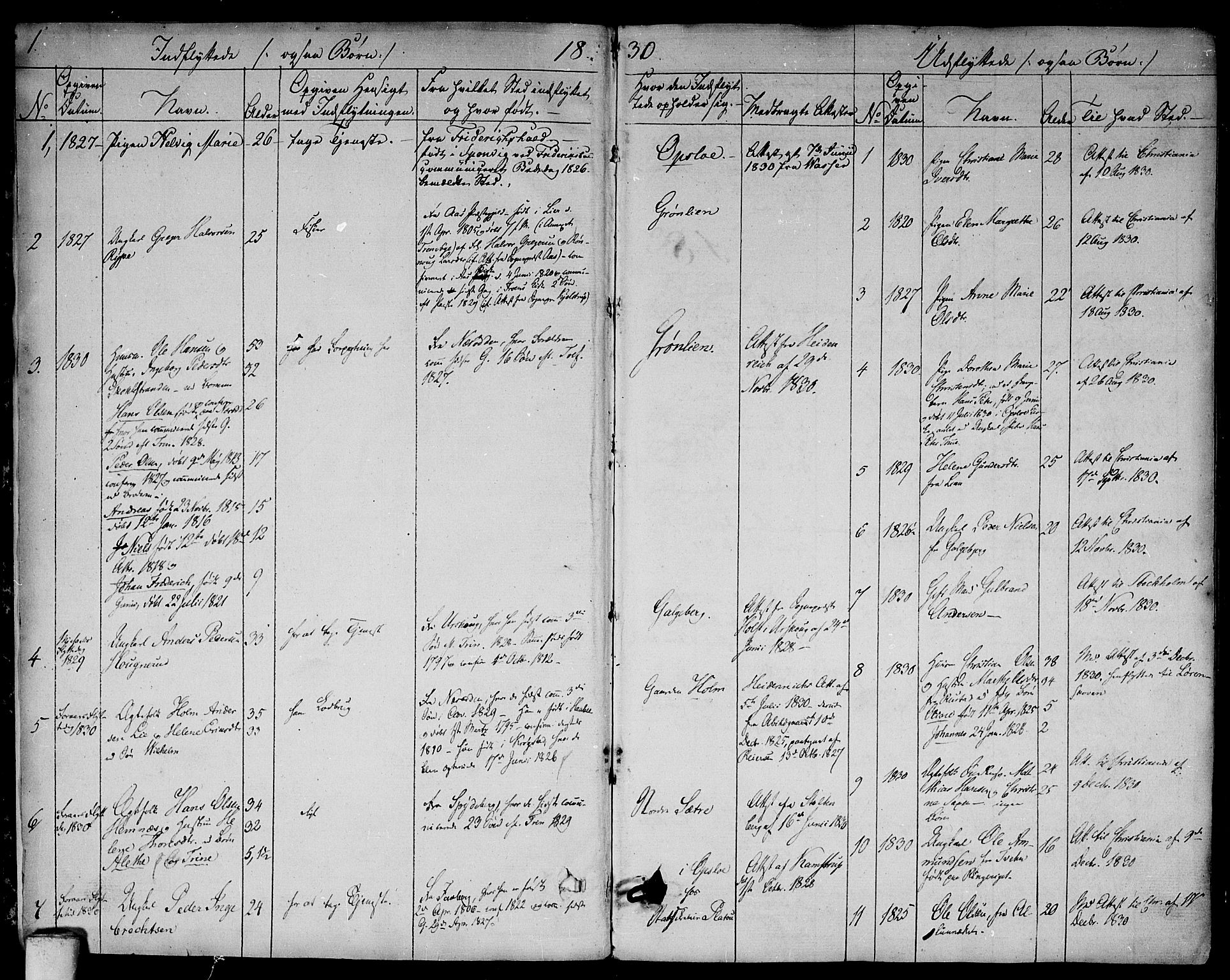Aker prestekontor kirkebøker, SAO/A-10861/F/L0016: Parish register (official) no. 16, 1827-1841, p. 1