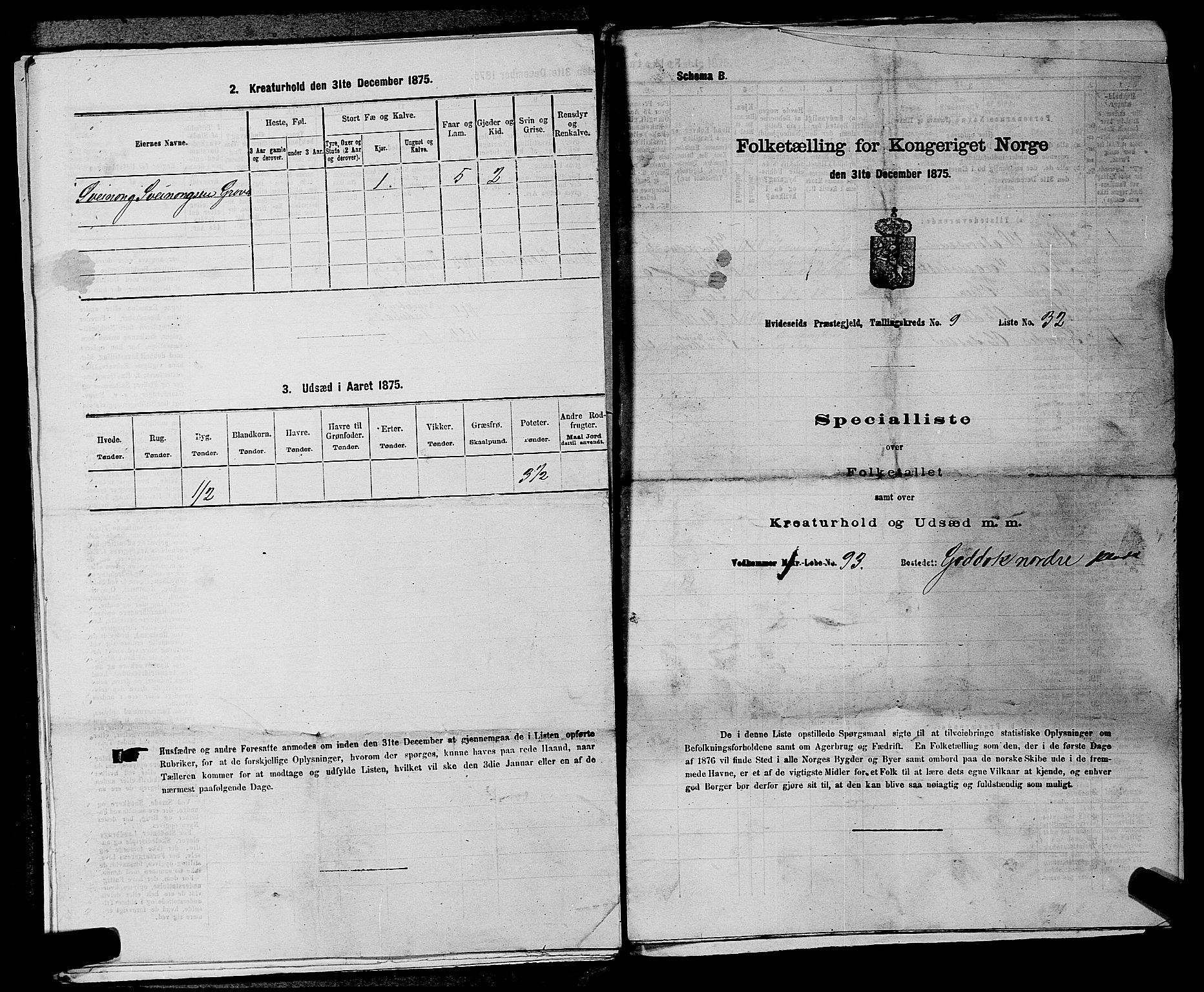 SAKO, 1875 census for 0829P Kviteseid, 1875, p. 824