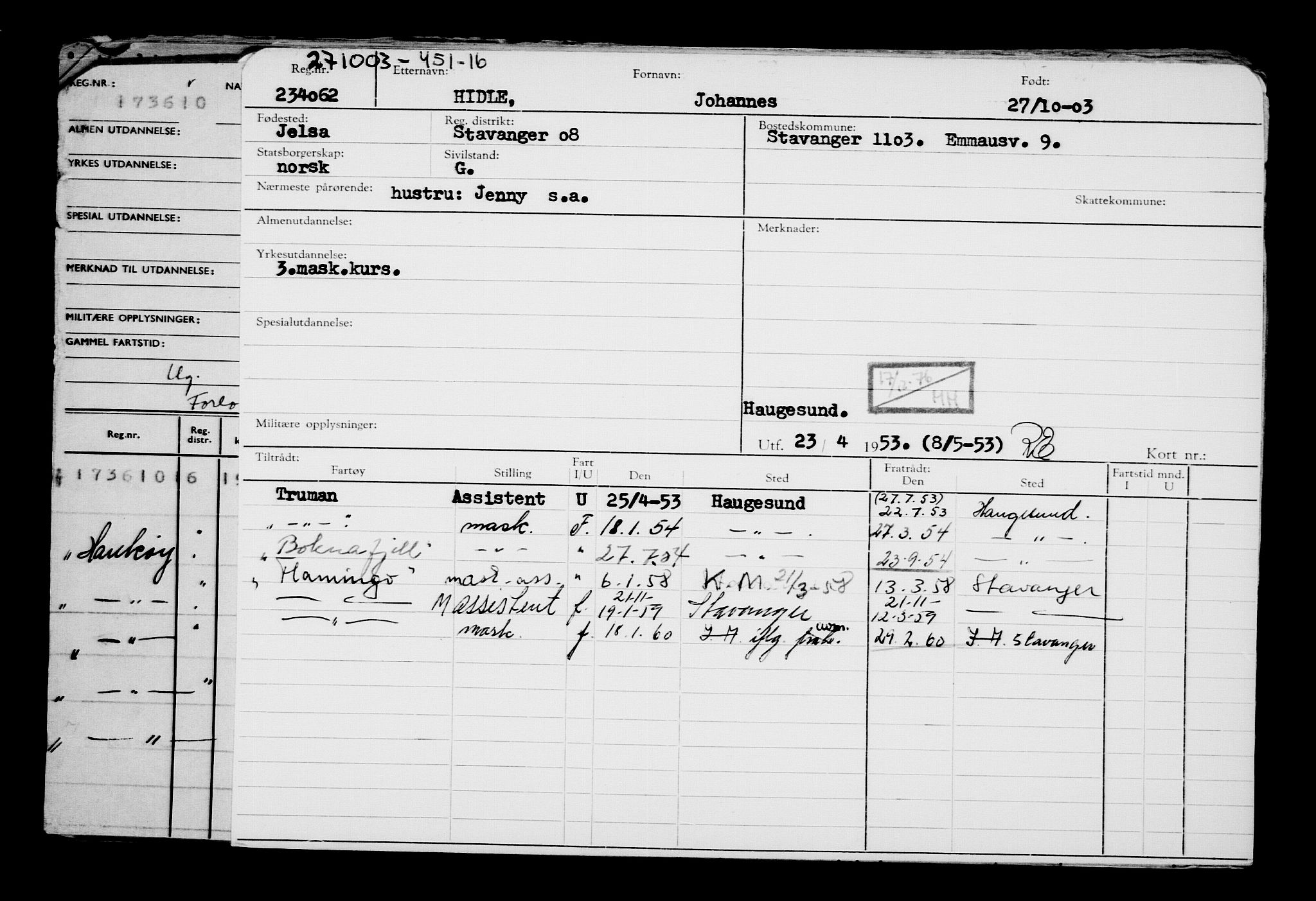 Direktoratet for sjømenn, AV/RA-S-3545/G/Gb/L0051: Hovedkort, 1903, p. 283