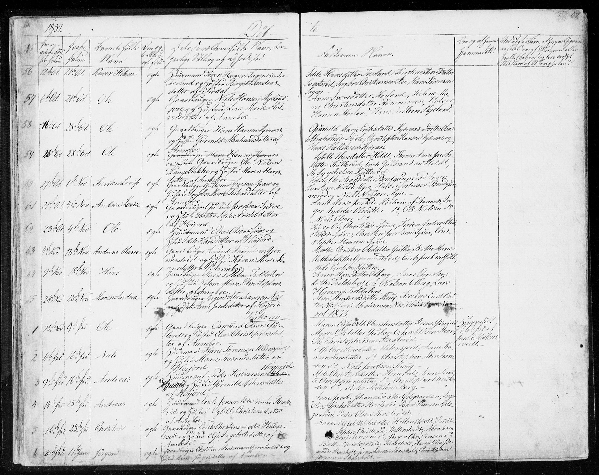 Andebu kirkebøker, SAKO/A-336/F/Fa/L0004: Parish register (official) no. 4, 1829-1856, p. 46-47