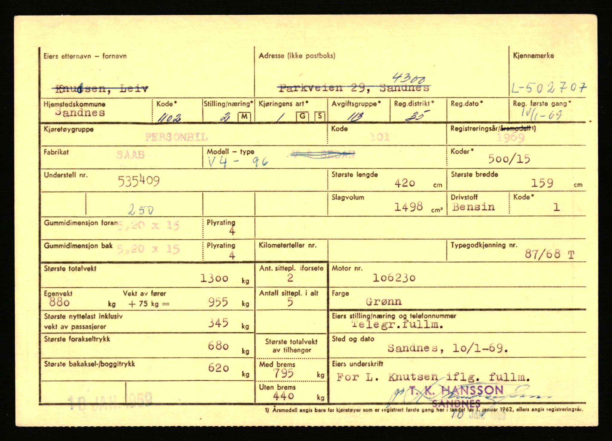 Stavanger trafikkstasjon, SAST/A-101942/0/F/L0077: L-500000 - L-502999, 1930-1971, p. 2019