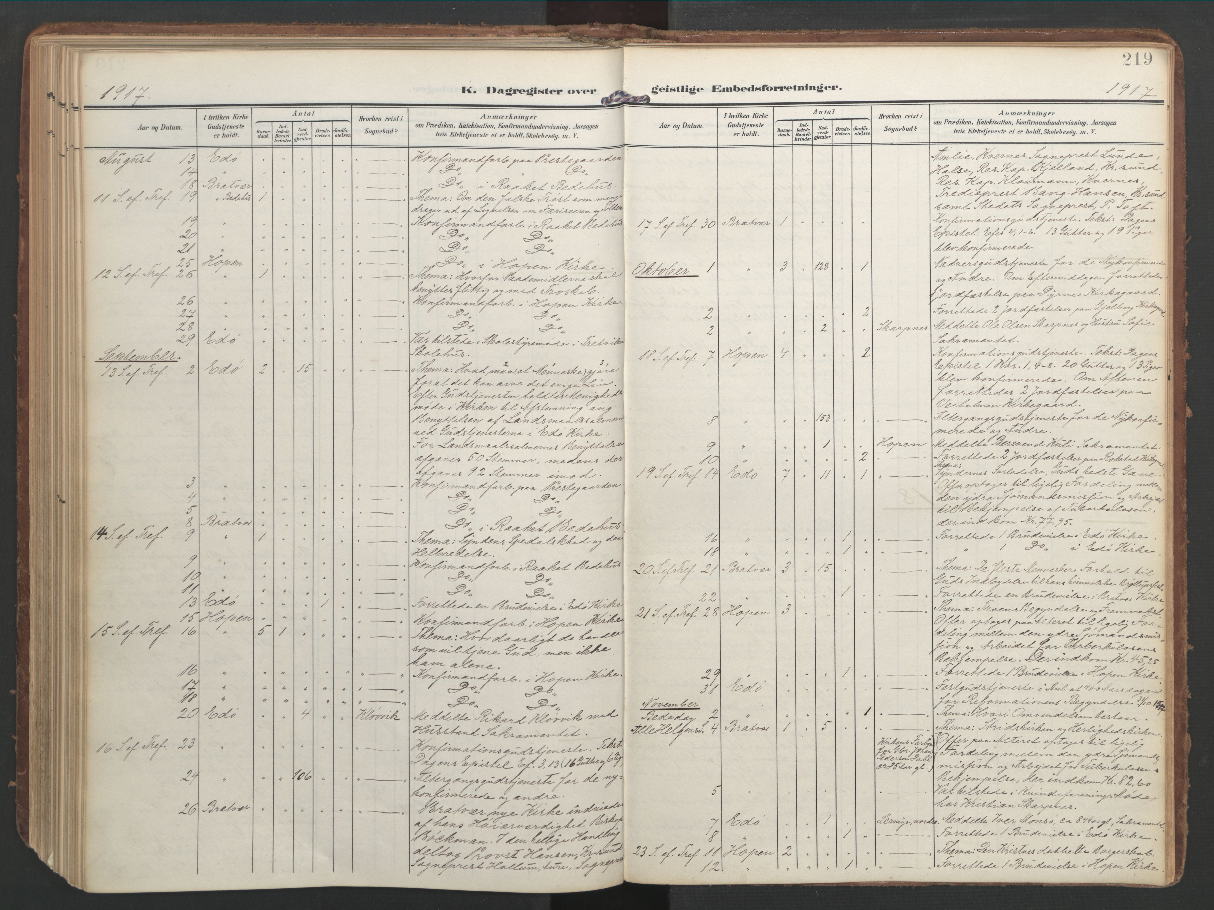 Ministerialprotokoller, klokkerbøker og fødselsregistre - Møre og Romsdal, AV/SAT-A-1454/583/L0955: Parish register (official) no. 583A02, 1907-1926, p. 219