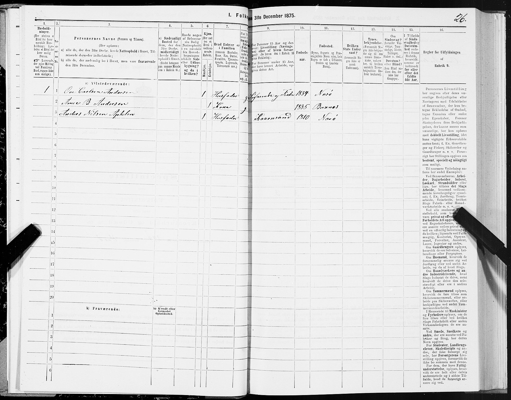 SAT, 1875 census for 1751P Nærøy, 1875, p. 2026