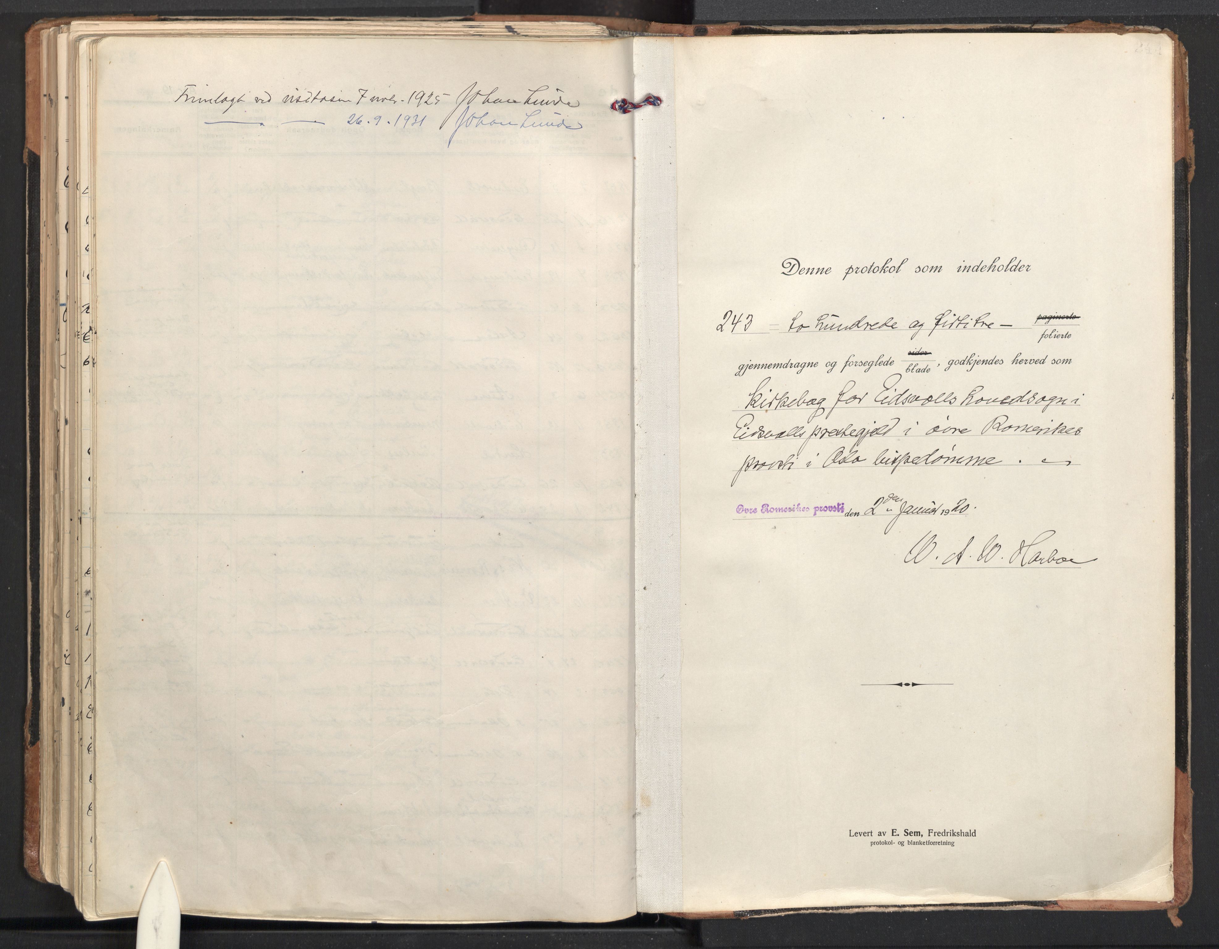 Eidsvoll prestekontor Kirkebøker, SAO/A-10888/F/Fa: Parish register (official) no. I 10, 1920-1933