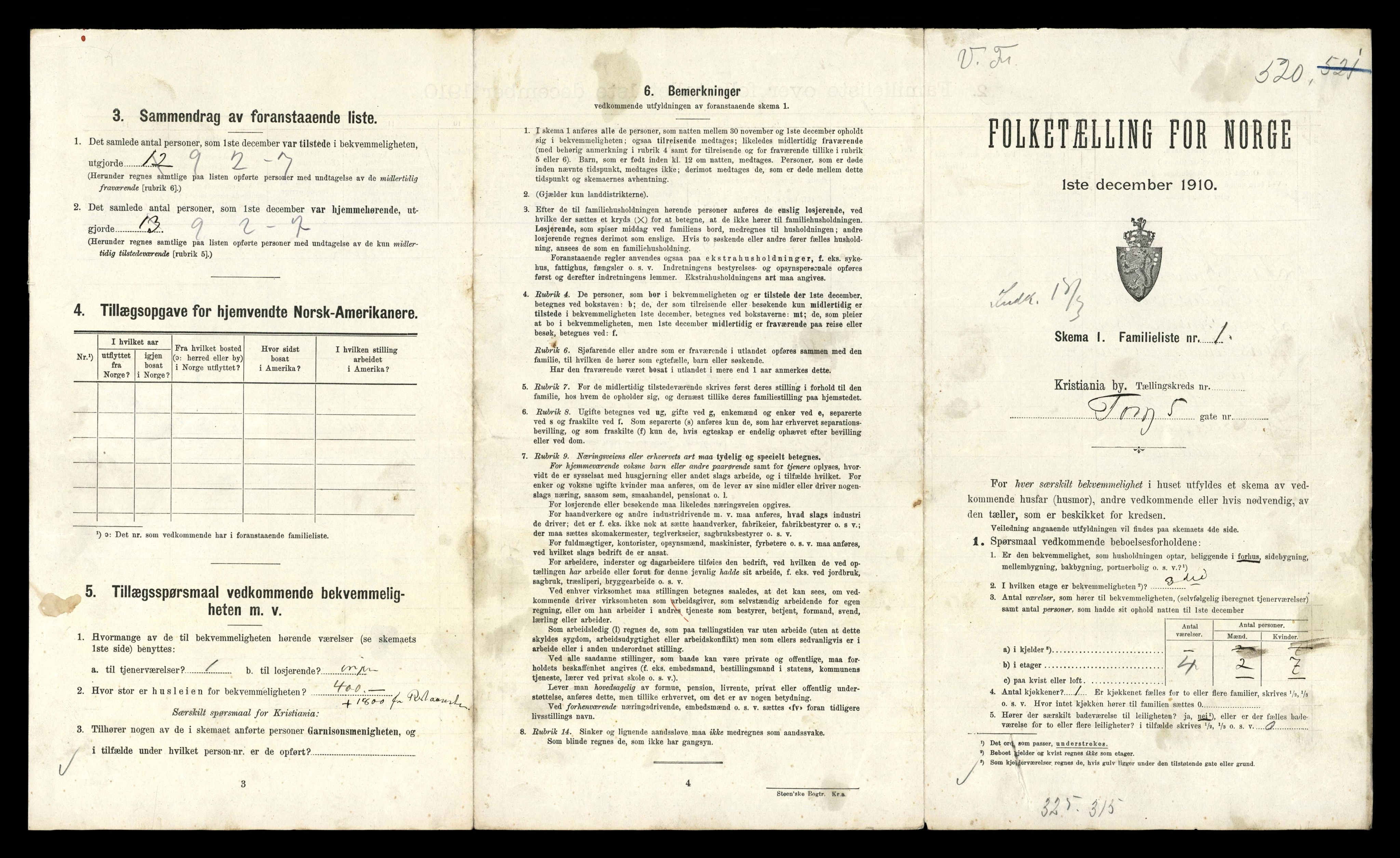 RA, 1910 census for Kristiania, 1910, p. 110711