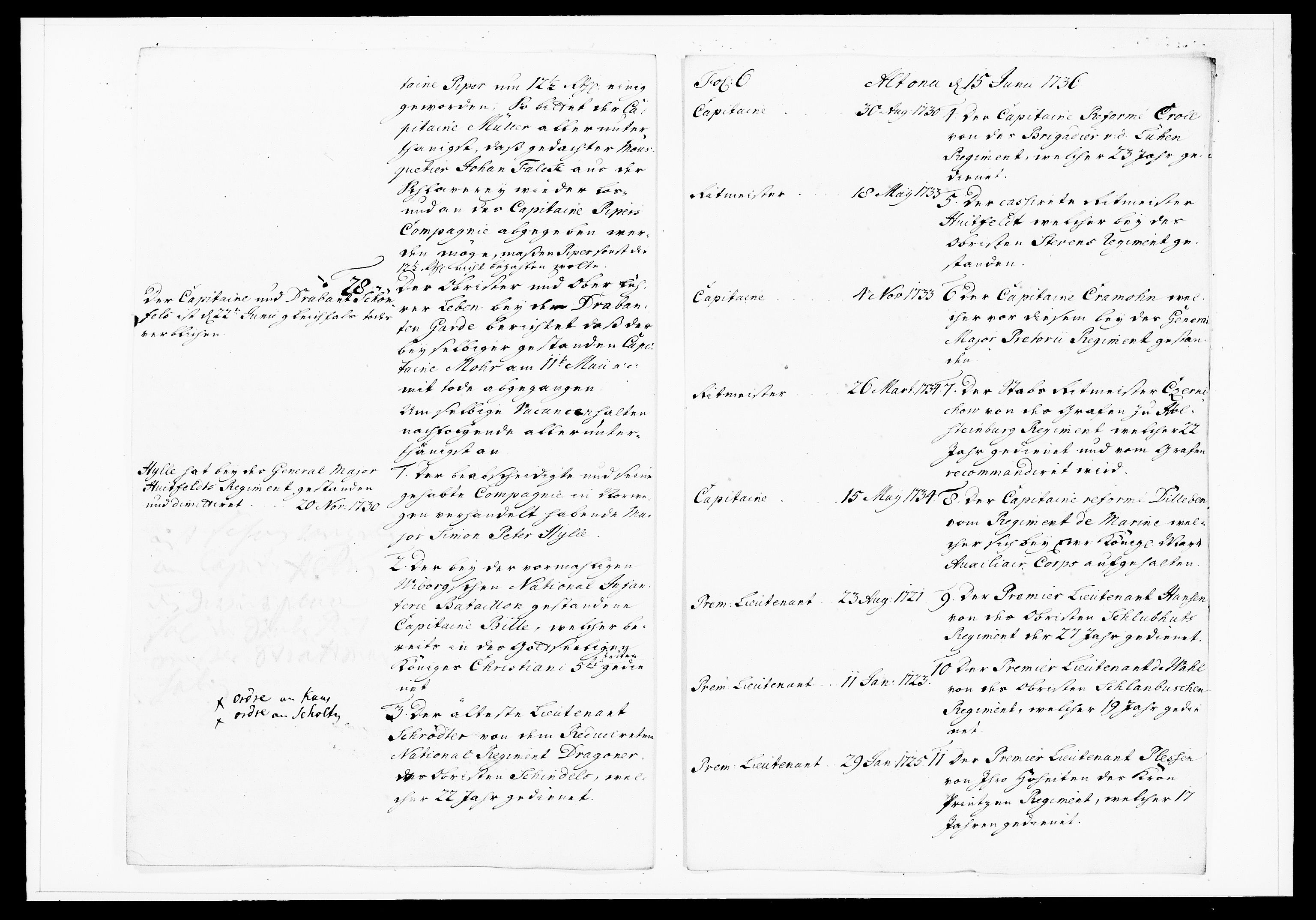 Krigskollegiet, Krigskancelliet, DRA/A-0006/-/1130-1137: Refererede sager, 1736, p. 209