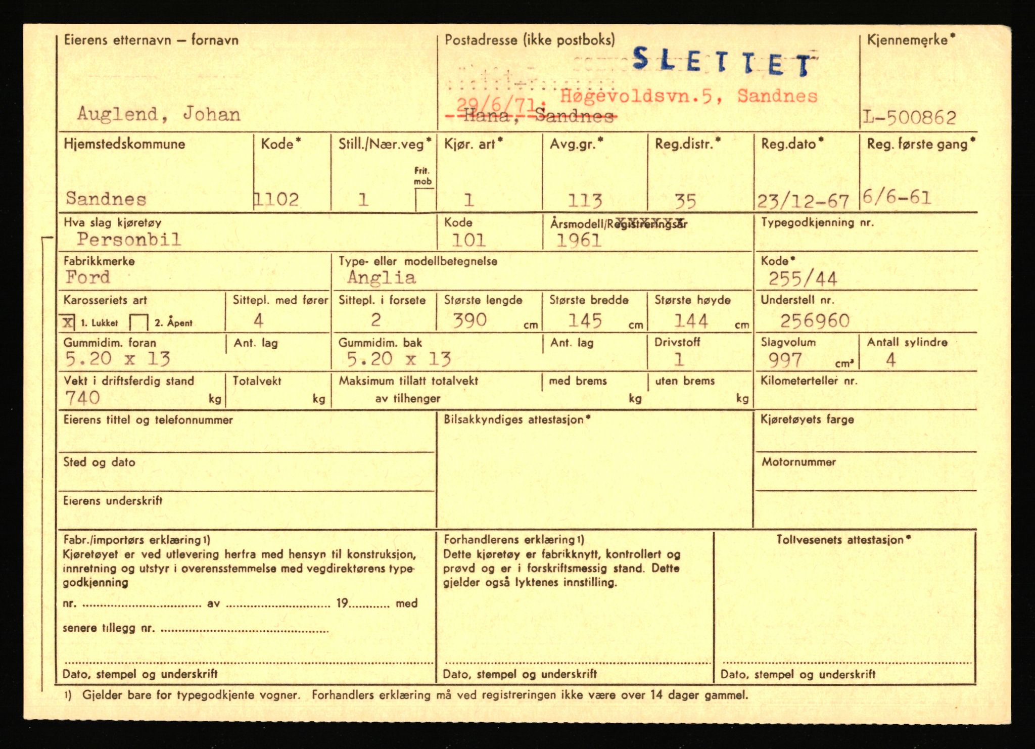 Stavanger trafikkstasjon, AV/SAST-A-101942/0/F/L0077: L-500000 - L-502999, 1930-1971, p. 613