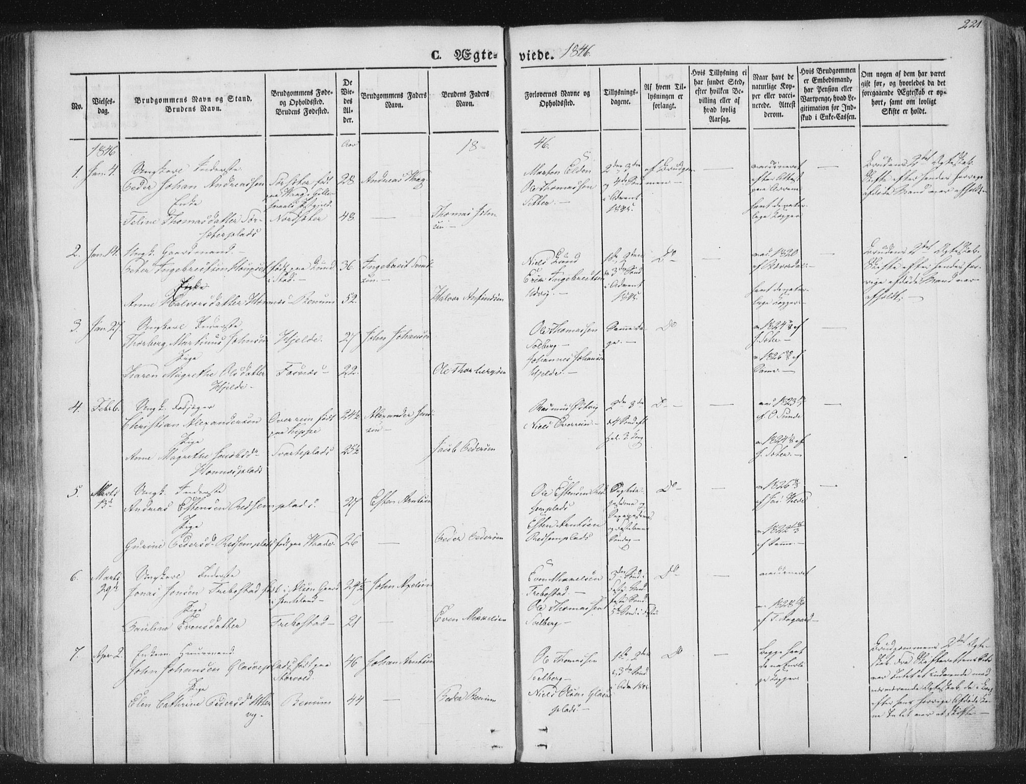 Ministerialprotokoller, klokkerbøker og fødselsregistre - Nord-Trøndelag, SAT/A-1458/741/L0392: Parish register (official) no. 741A06, 1836-1848, p. 221