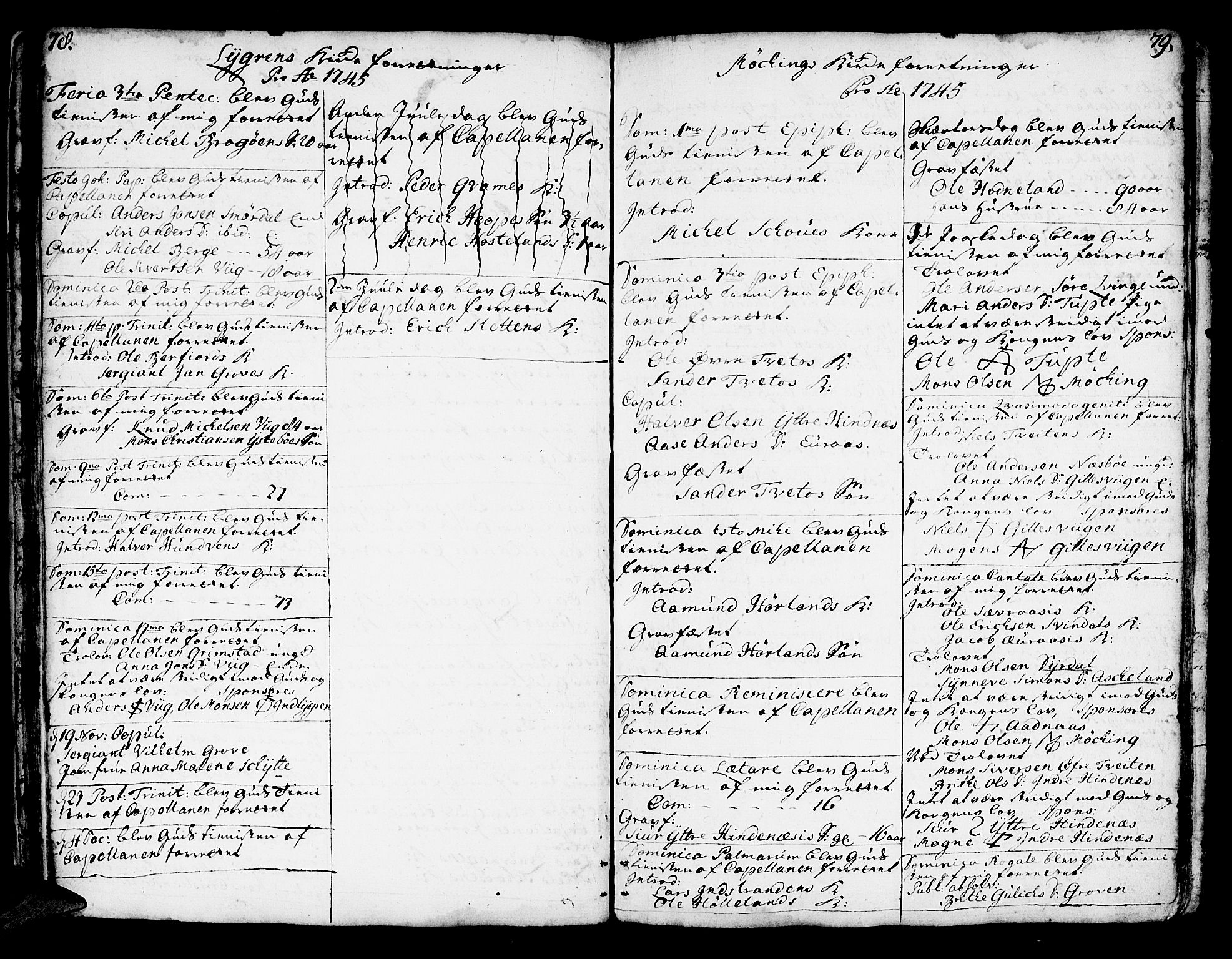 Lindås Sokneprestembete, SAB/A-76701/H/Haa: Parish register (official) no. A 2, 1740-1748, p. 78-79