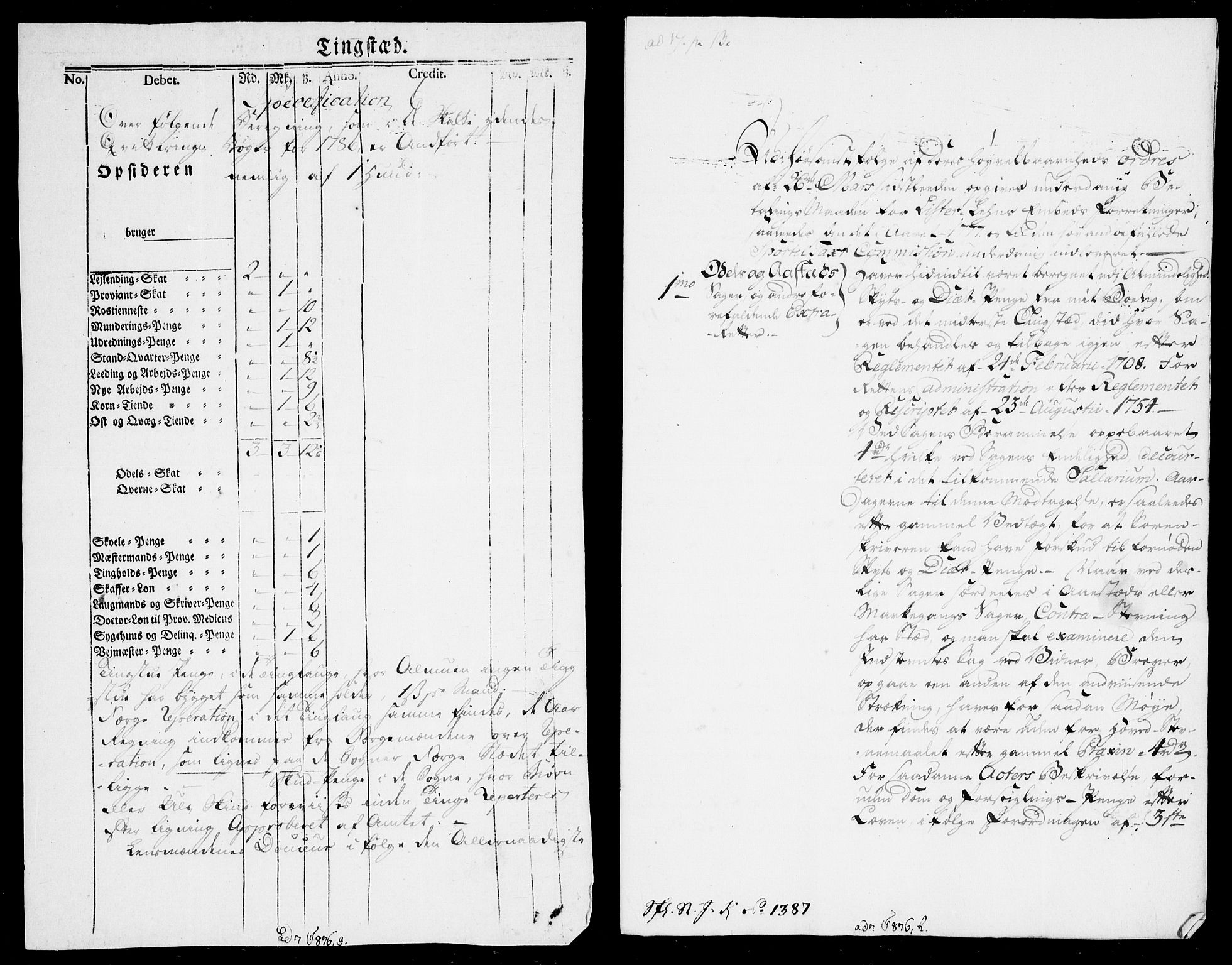 Danske Kanselli, Skapsaker, AV/RA-EA-4061/F/L0097: Skap 16, pakke 7 III, 1787, p. 136