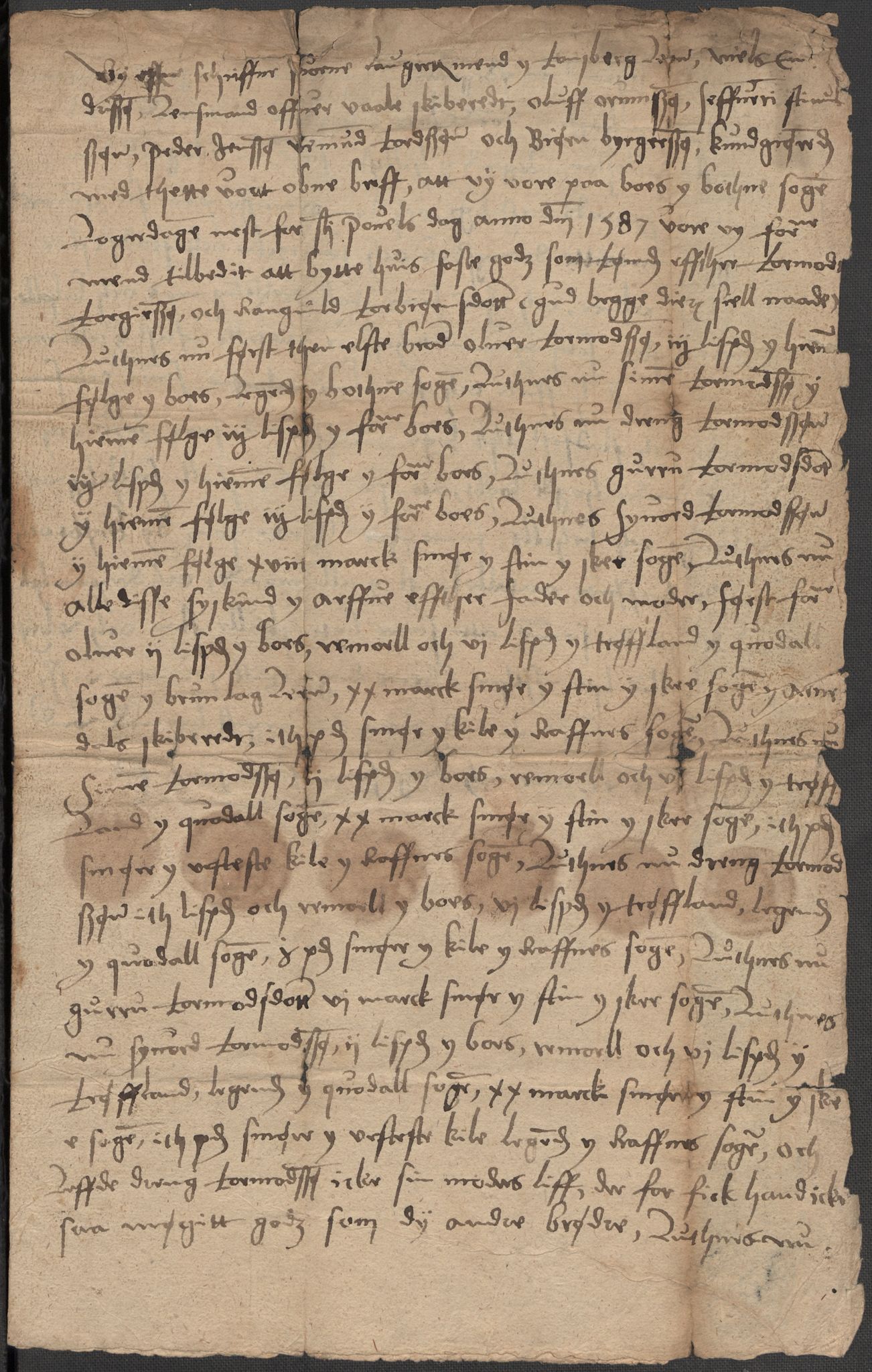 Riksarkivets diplomsamling, RA/EA-5965/F15/L0022: Prestearkiv - Vestfold, 1573-1670, p. 76