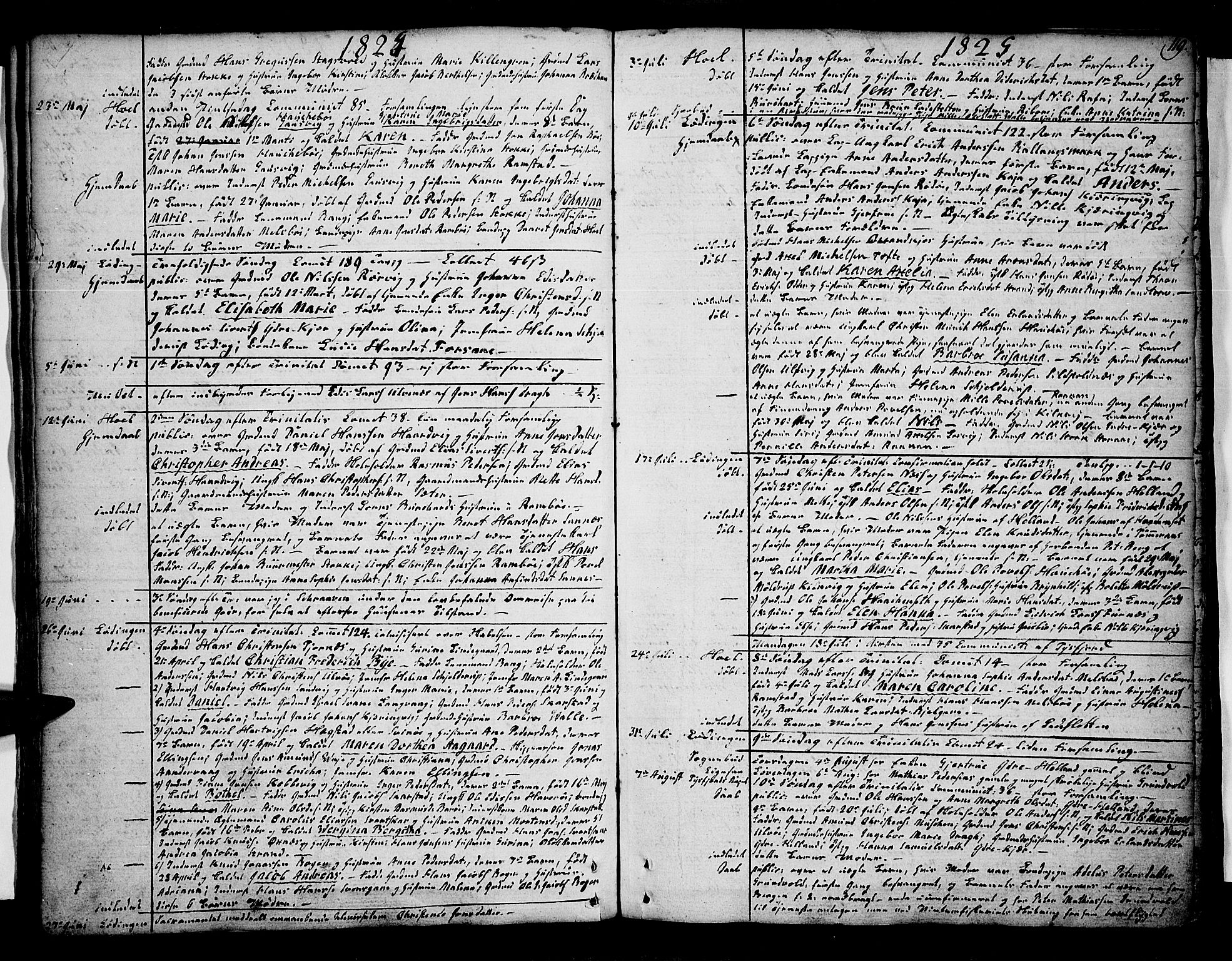 Ministerialprotokoller, klokkerbøker og fødselsregistre - Nordland, AV/SAT-A-1459/872/L1032: Parish register (official) no. 872A07, 1787-1840, p. 119