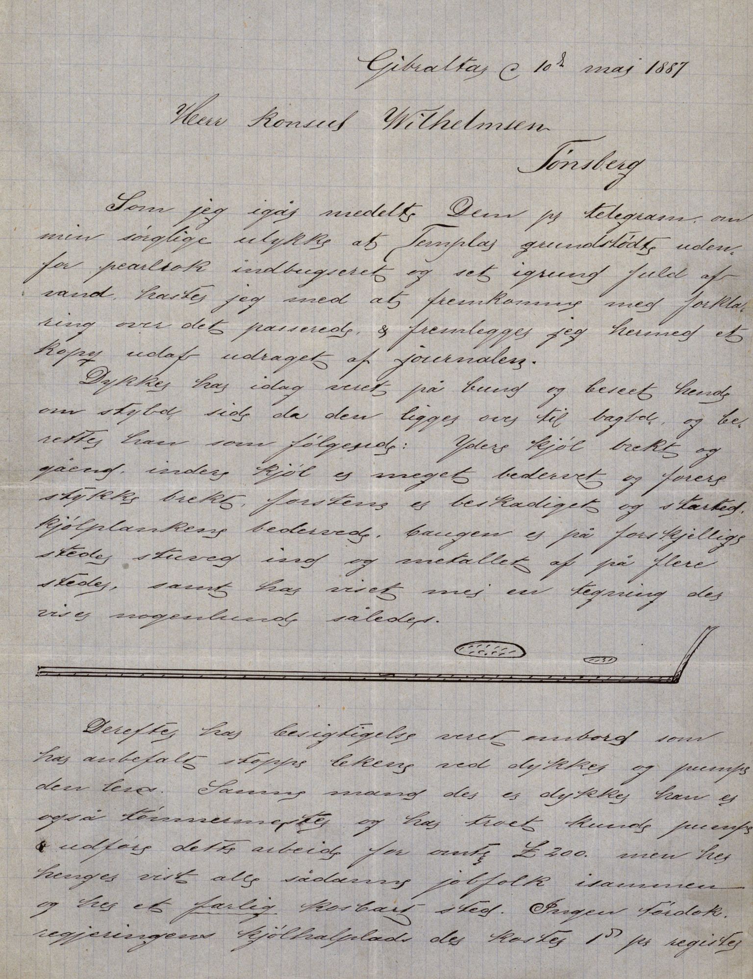 Pa 63 - Østlandske skibsassuranceforening, VEMU/A-1079/G/Ga/L0020/0003: Havaridokumenter / Anton, Diamant, Templar, Finn, Eliezer, Arctic, 1887, p. 145