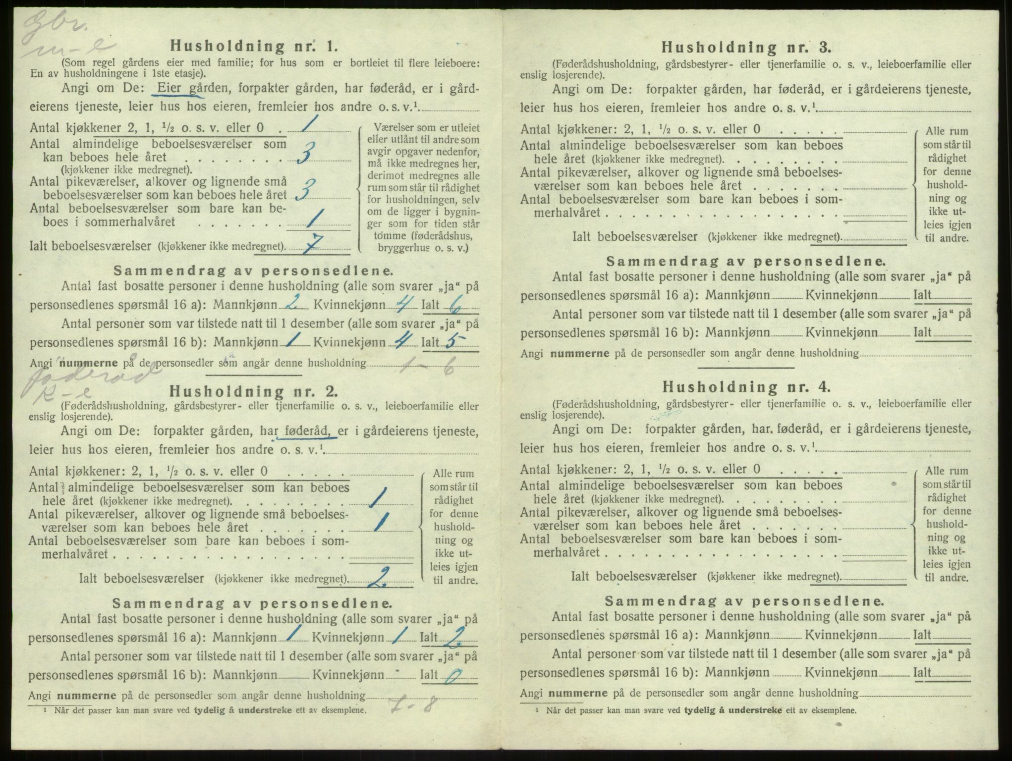 SAB, 1920 census for Bremanger, 1920, p. 717