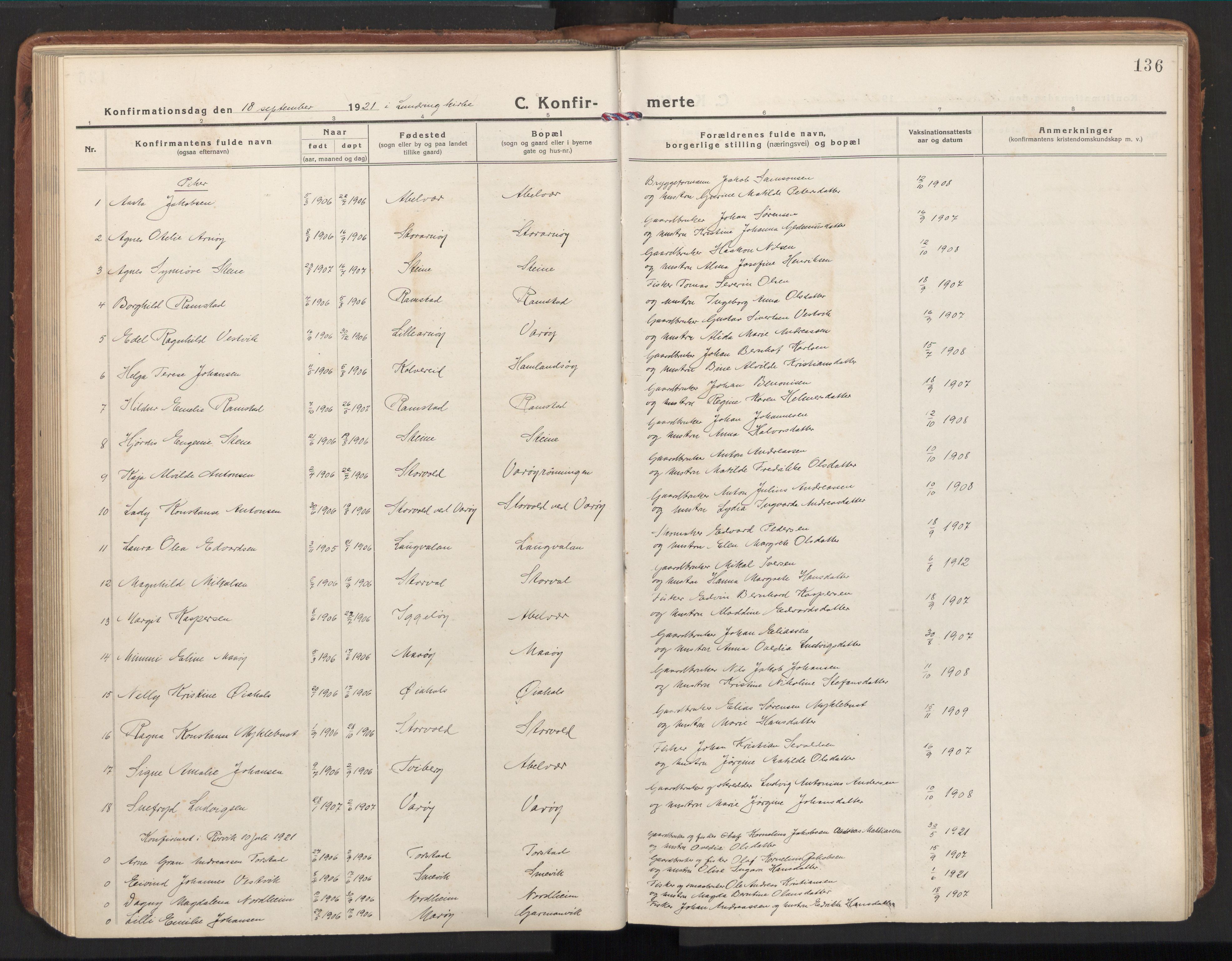 Ministerialprotokoller, klokkerbøker og fødselsregistre - Nord-Trøndelag, SAT/A-1458/784/L0678: Parish register (official) no. 784A13, 1921-1938, p. 136