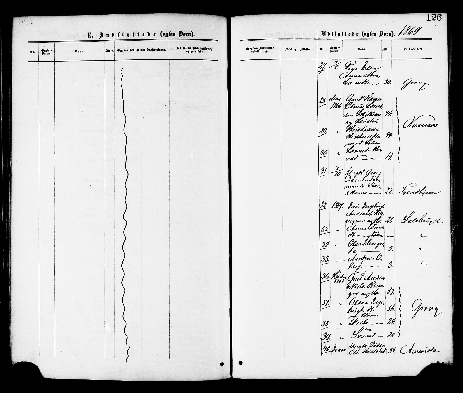 Ministerialprotokoller, klokkerbøker og fødselsregistre - Nord-Trøndelag, AV/SAT-A-1458/764/L0554: Parish register (official) no. 764A09, 1867-1880, p. 126