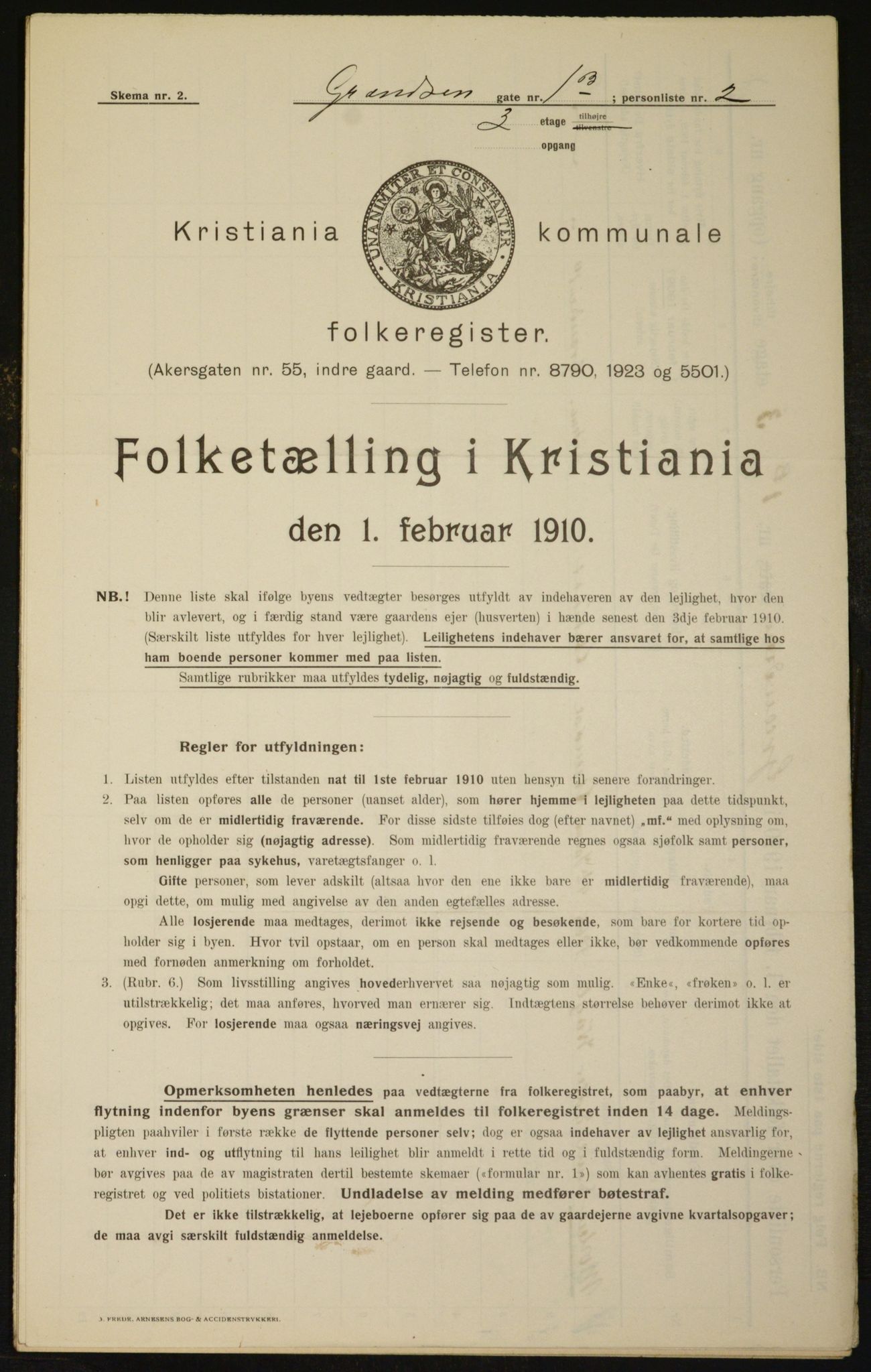 OBA, Municipal Census 1910 for Kristiania, 1910, p. 28226