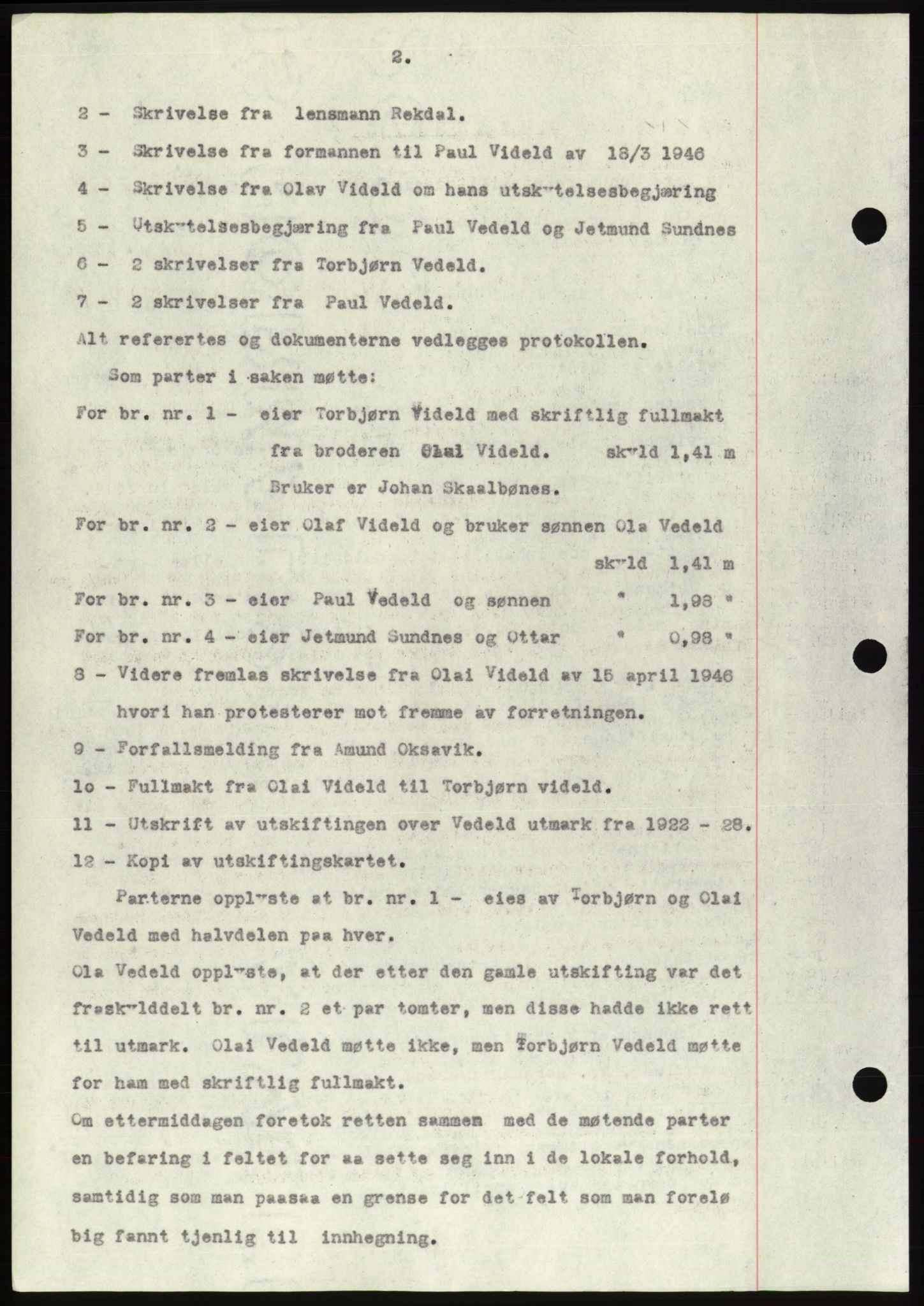 Søre Sunnmøre sorenskriveri, AV/SAT-A-4122/1/2/2C/L0078: Mortgage book no. 4A, 1946-1946, Diary no: : 856/1946