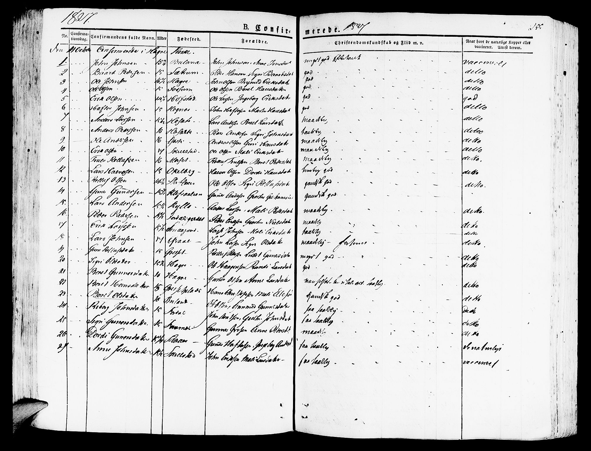 Ministerialprotokoller, klokkerbøker og fødselsregistre - Nord-Trøndelag, SAT/A-1458/709/L0070: Parish register (official) no. 709A10, 1820-1832, p. 255