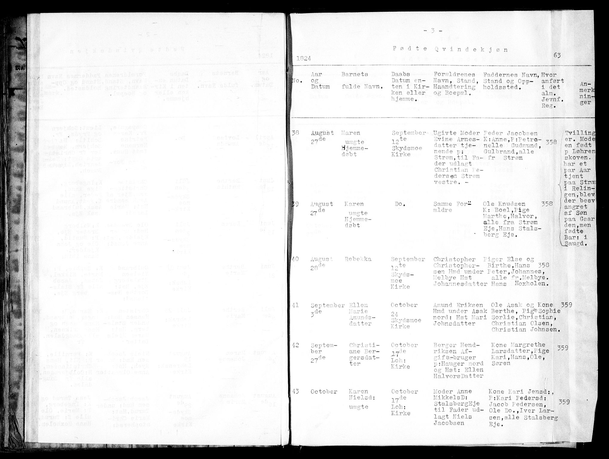 Skedsmo prestekontor Kirkebøker, AV/SAO-A-10033a/F/Fa/L0008: Parish register (official) no. I 8, 1815-1829, p. 63