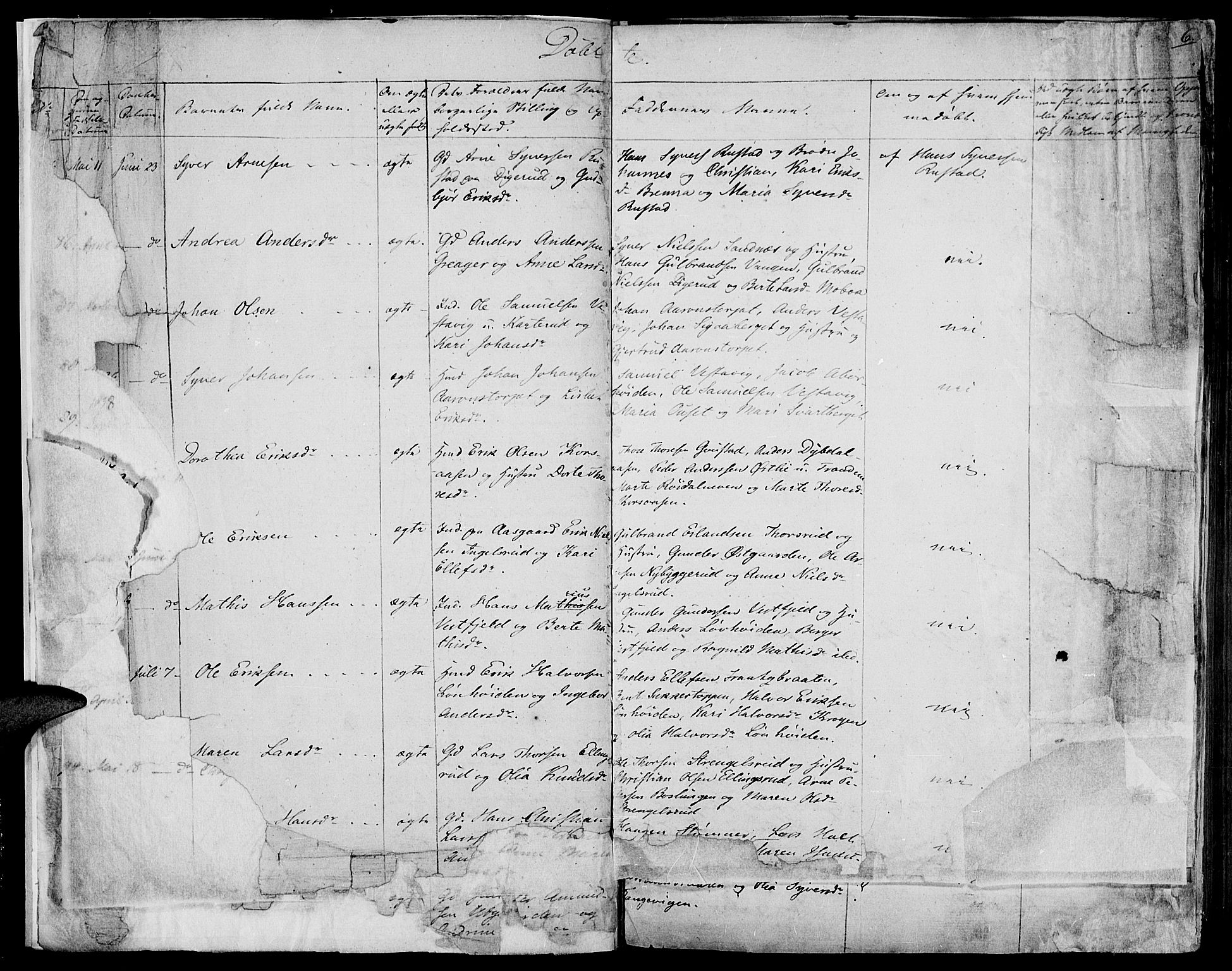 Vinger prestekontor, AV/SAH-PREST-024/H/Ha/Haa/L0008: Parish register (official) no. 8, 1839-1847, p. 6